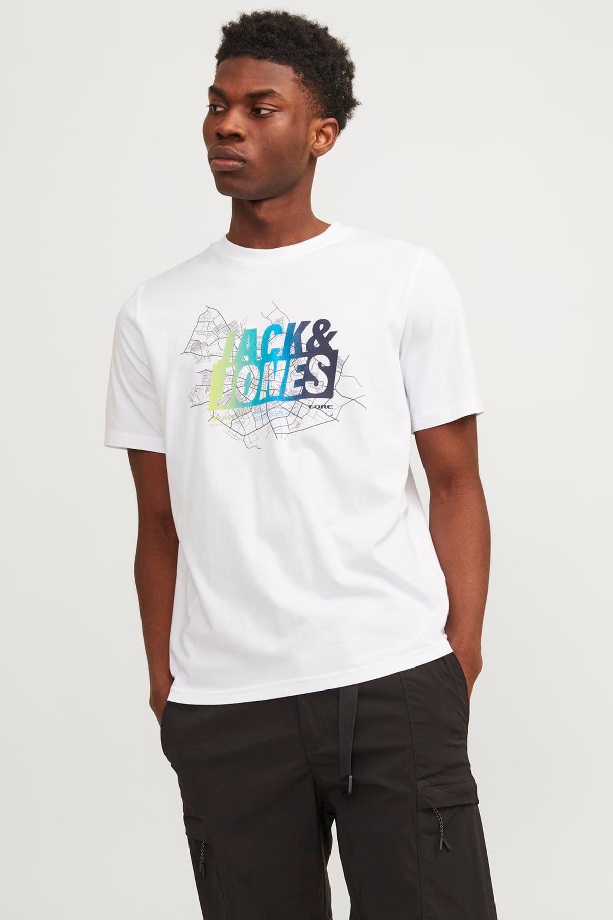 Jack & Jones Jcomap Summer Logo Erkek Tişört 12257908 - White