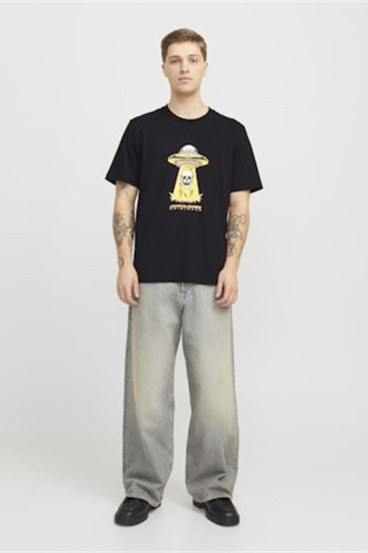 Jack & Jones Joranatomy Skull Tee Ss Crew Neck Sn Erkek T-shirt 12272966
