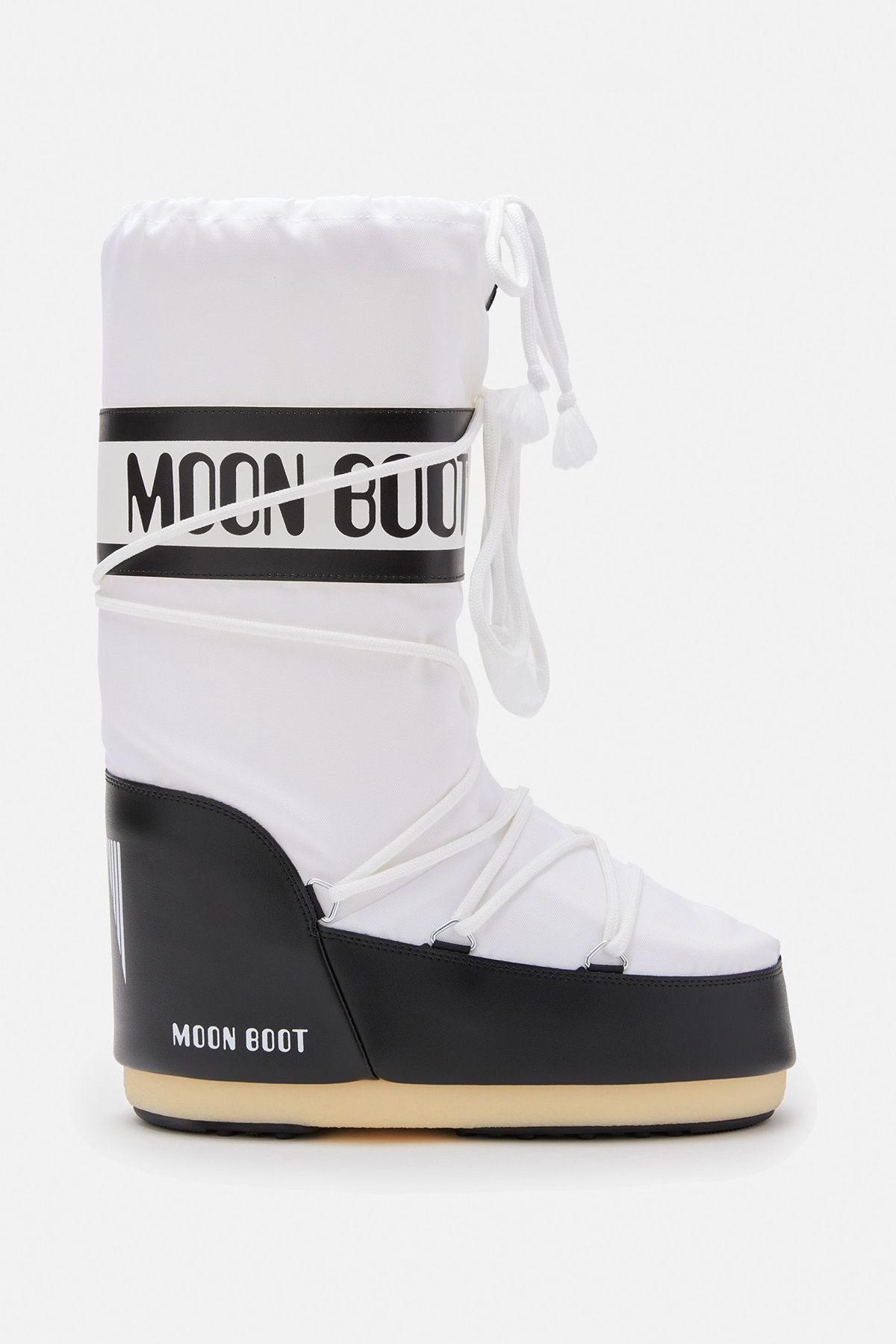 Moon Boot Icon Nylon Black Kadın Kar Botu 80D1400440 - black/white