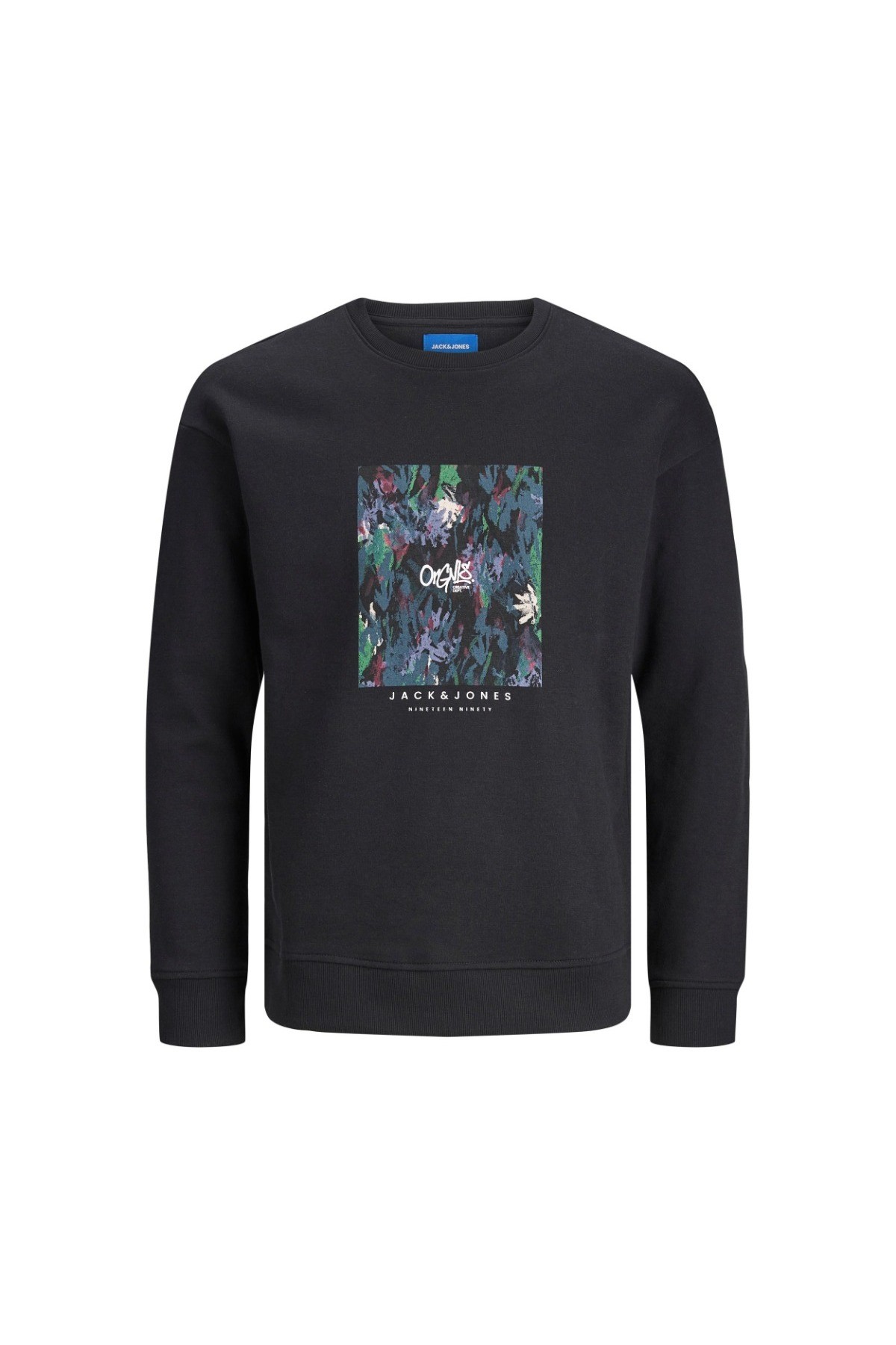 Jack&jones Silverlake Erkek Siyah Bisiklet Yaka Sweatshirt