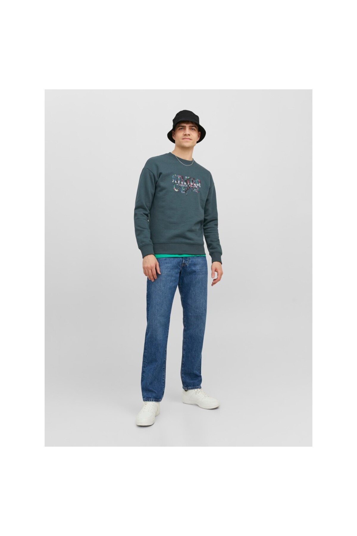 Jack & Jones Jorsilverlake Sweat Crew Erkek Sweatshirt 12242366