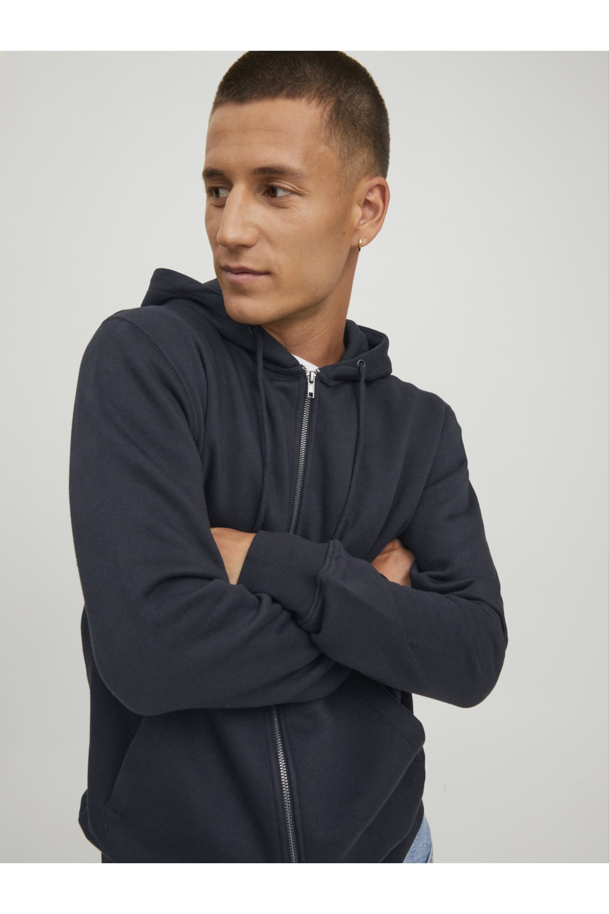 Jack & Jones JJESTAR BASIC SWEAT ZIP HOOD Erkek Sweatshirt 12210830