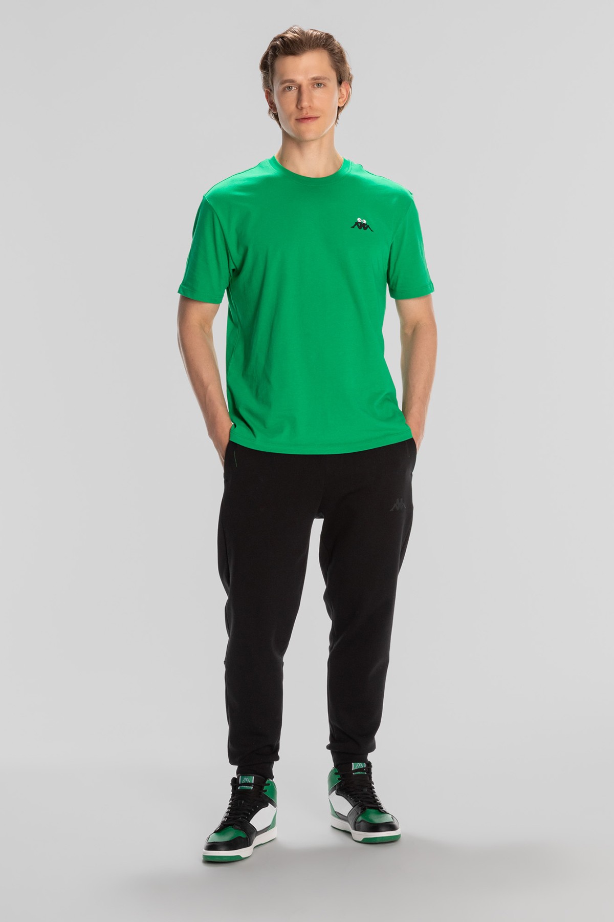 Kappa Authentic Space Jump Erkek T-Shirt - Yeşil