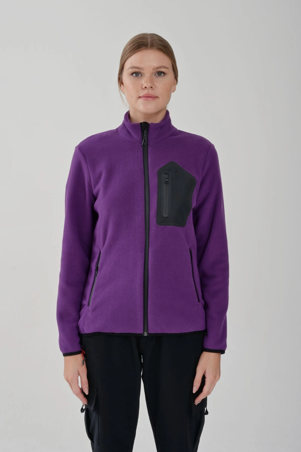 Exuma Tam Fermuarlı Kadın Polar 2322003 - Mor