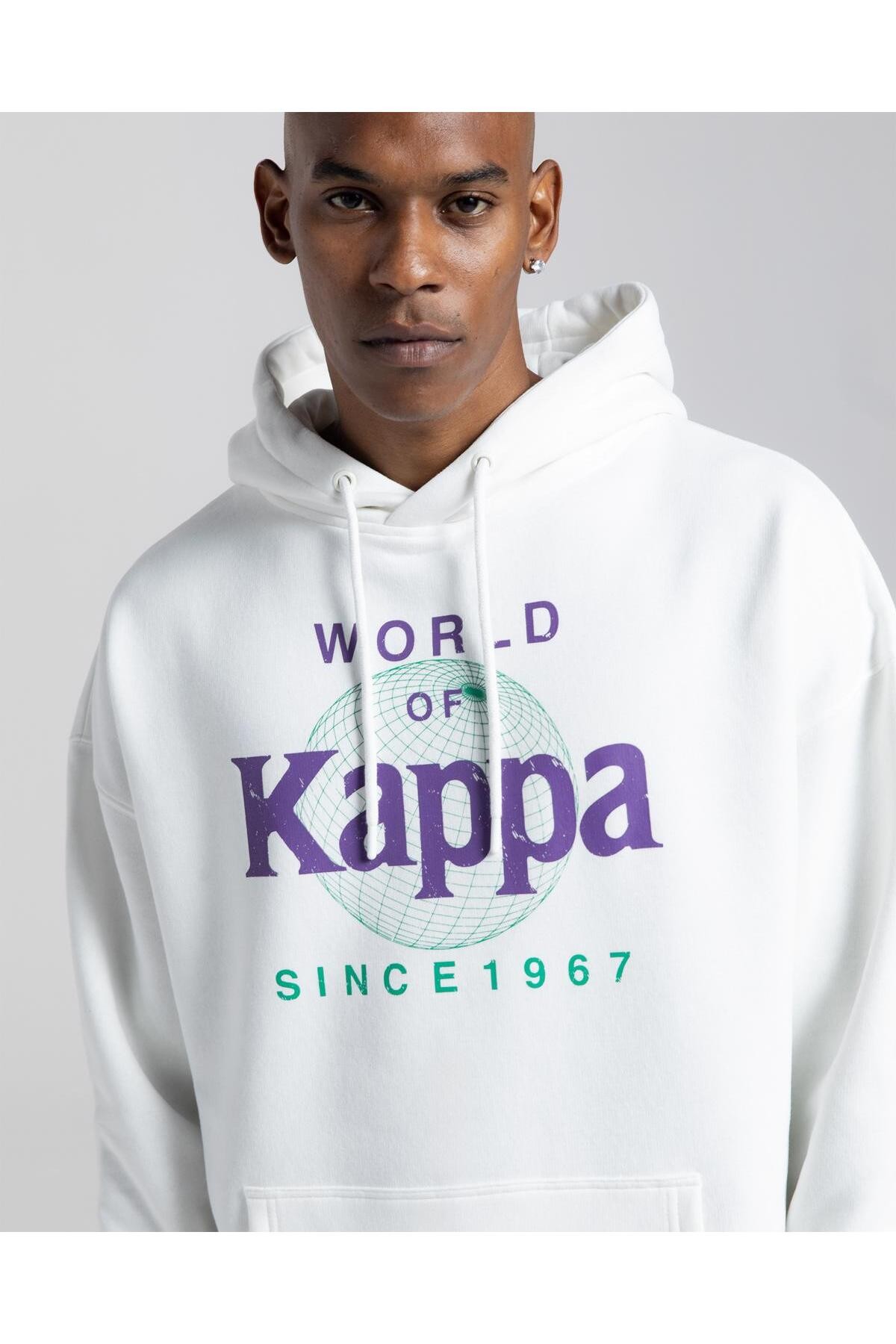 Kappa Authentic Ageo Erkek Beyaz Sweatshirt - Beyaz