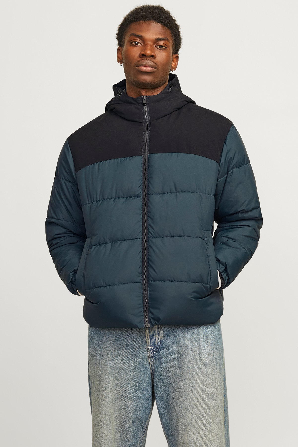 Jack & Jones Jjmoon Hood Puffer Erkek Mont 12256882