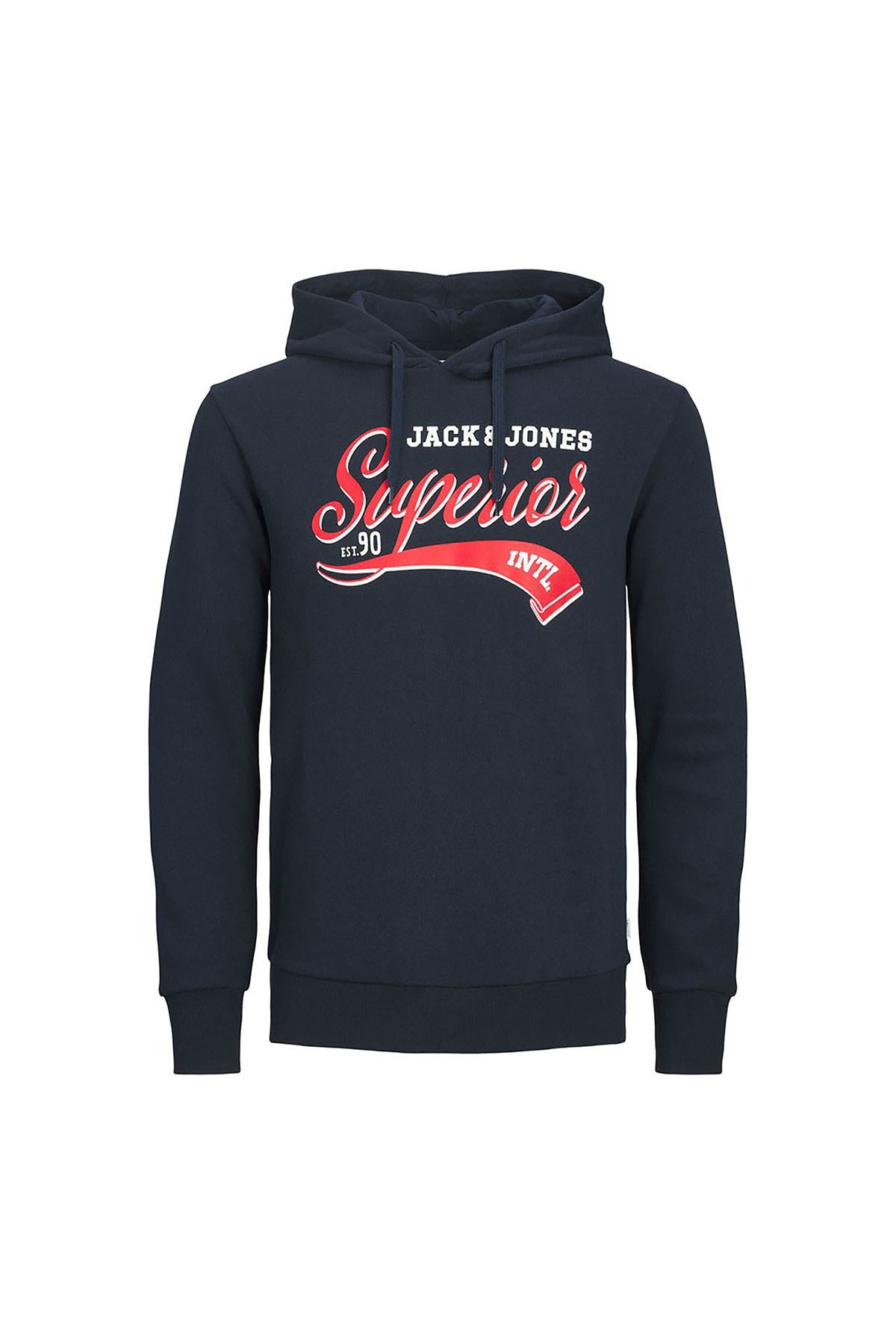Jack & Jones Jjelogo Sweat Hood Erkek Sweatshirt 12233597 - LACİVERT