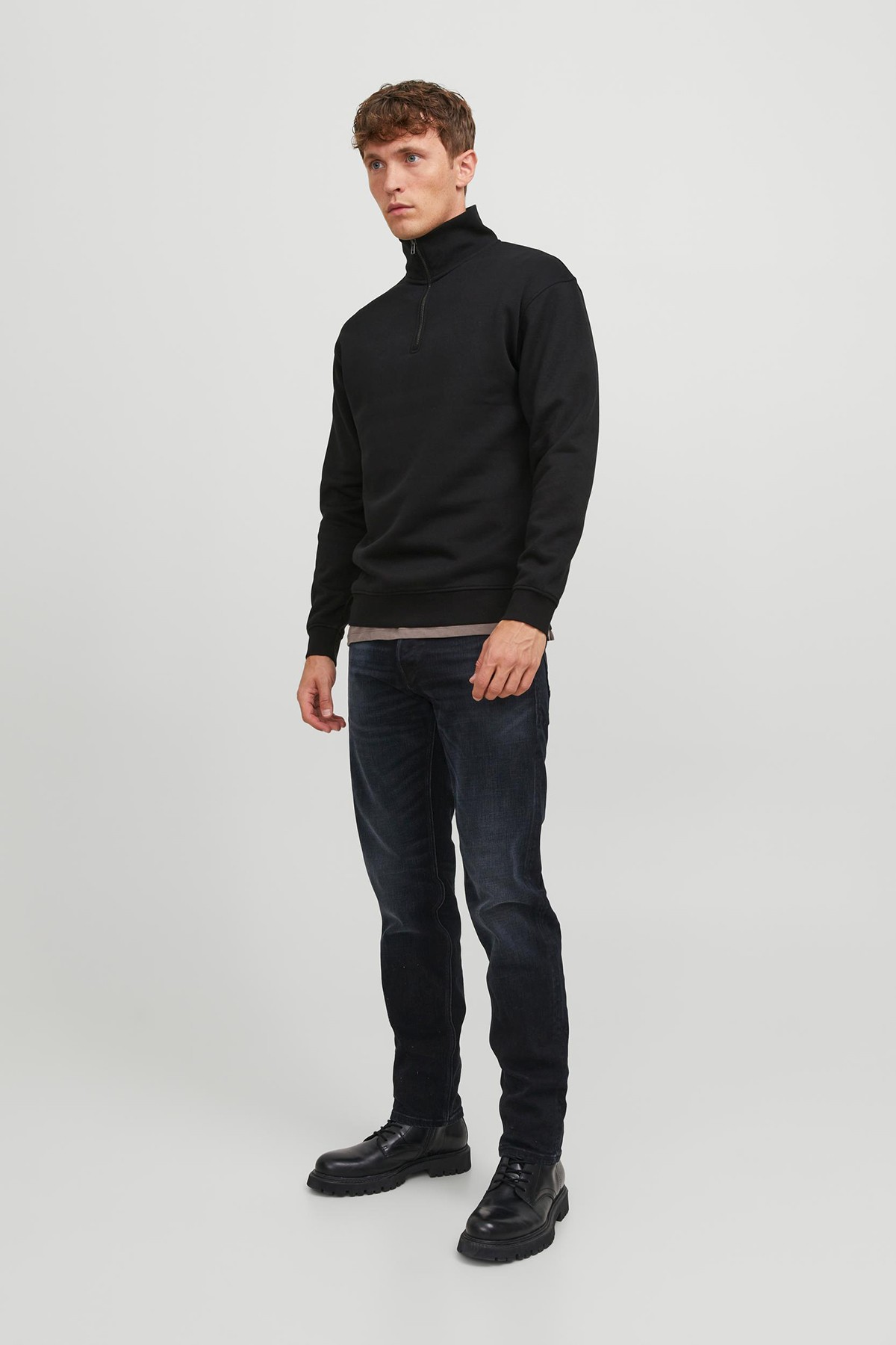 Jack & Jones Jjebradley Half Zip Erkek Sweatshirt 12250747