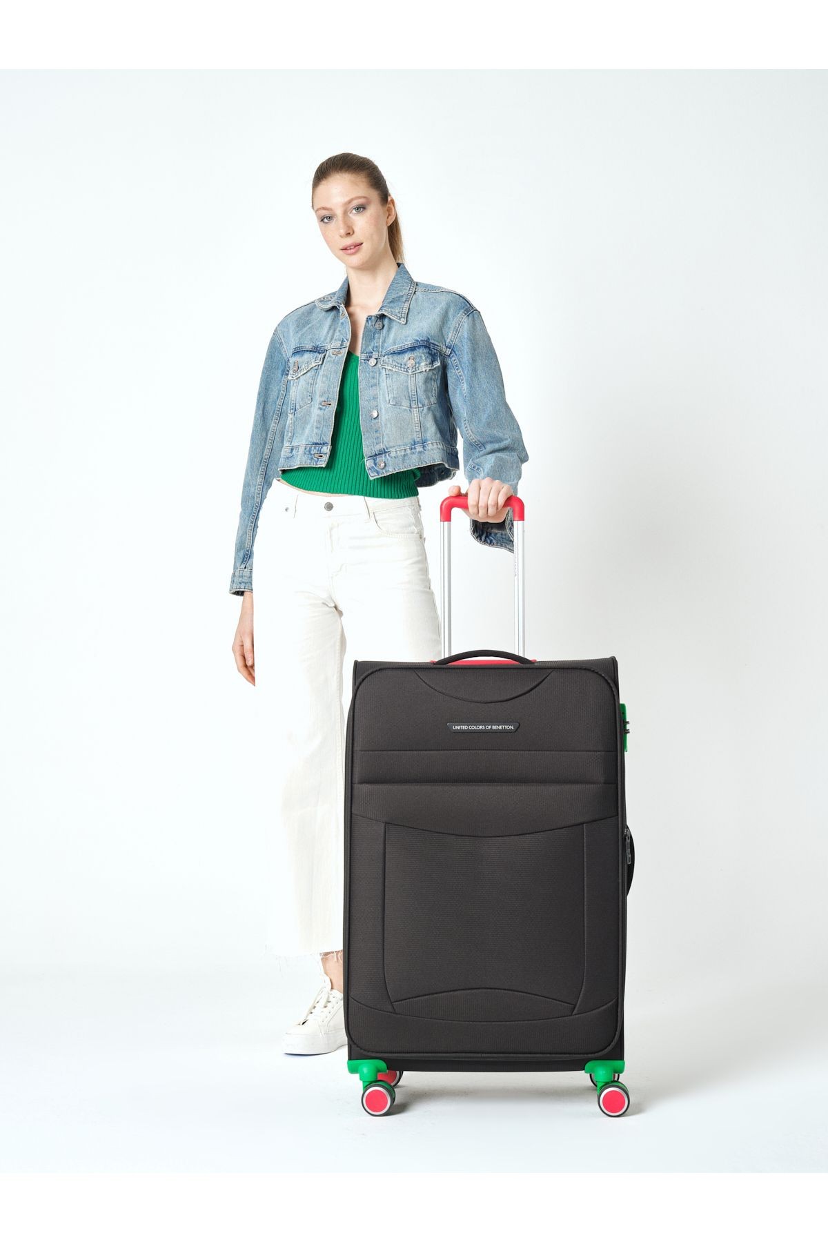 United Colors Of Benetton Siyah Kumaş Büyük Boy Valiz V.14bnt2700-01-s