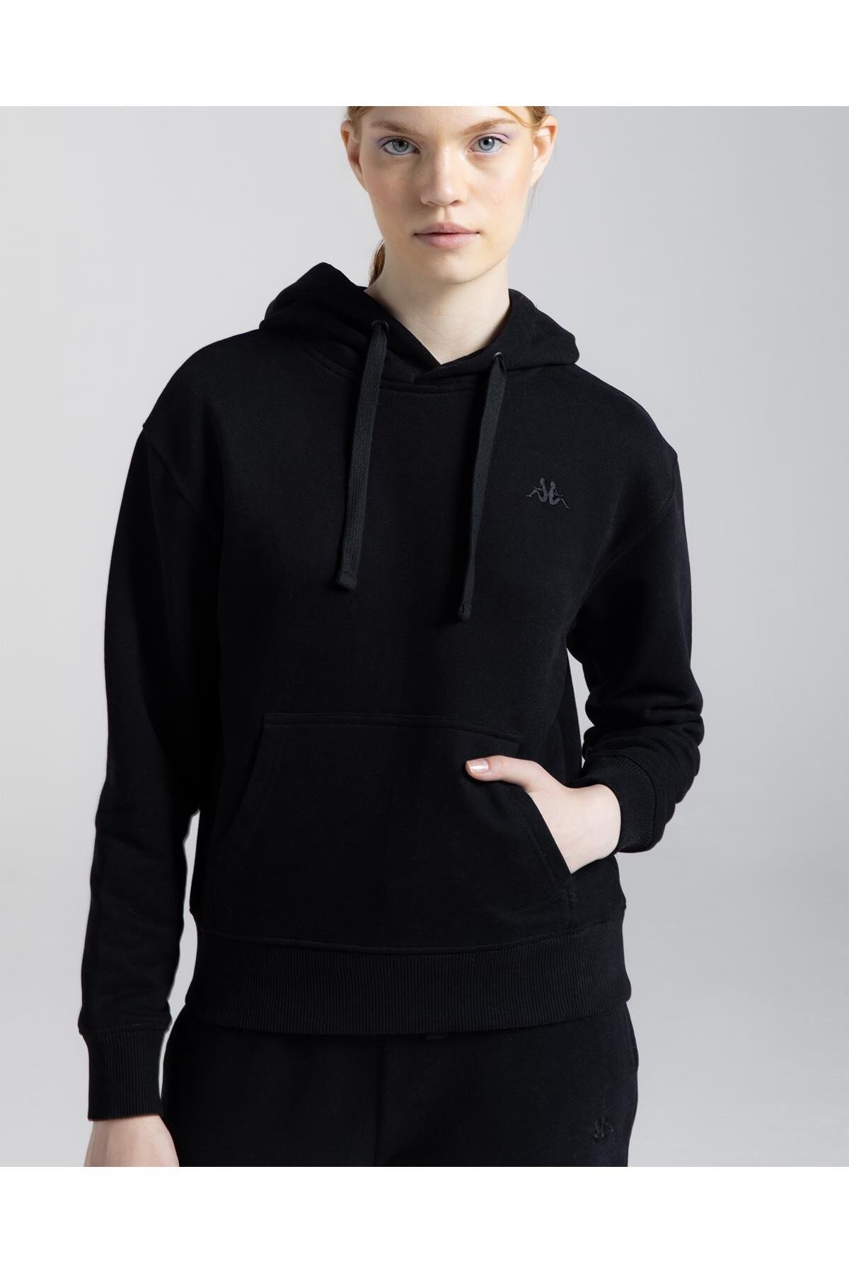 Kappa Authentic Kei Kadın Siyah Sweatshirt