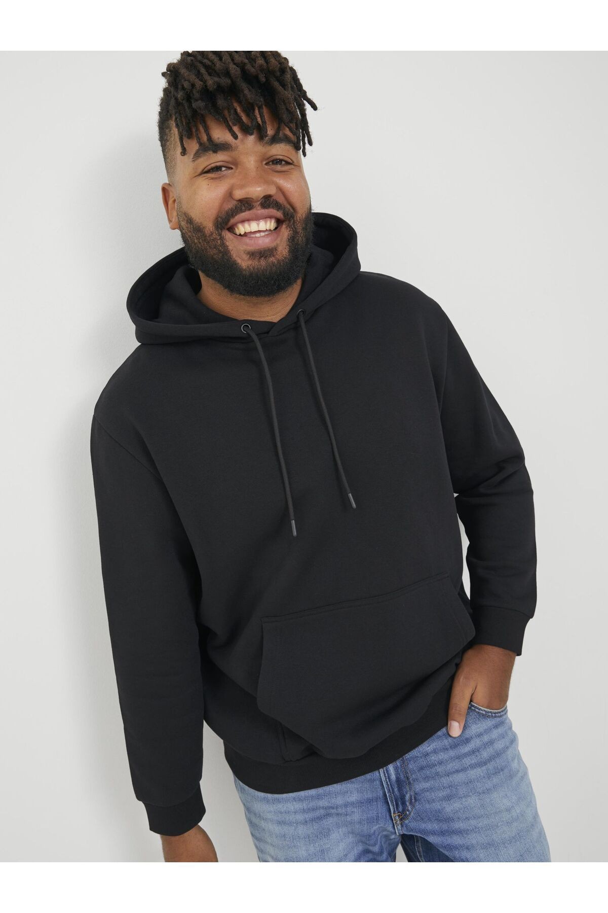 Jack & Jones Breadly Plus Erkek Kapşonlu Sweatshirt 12250595