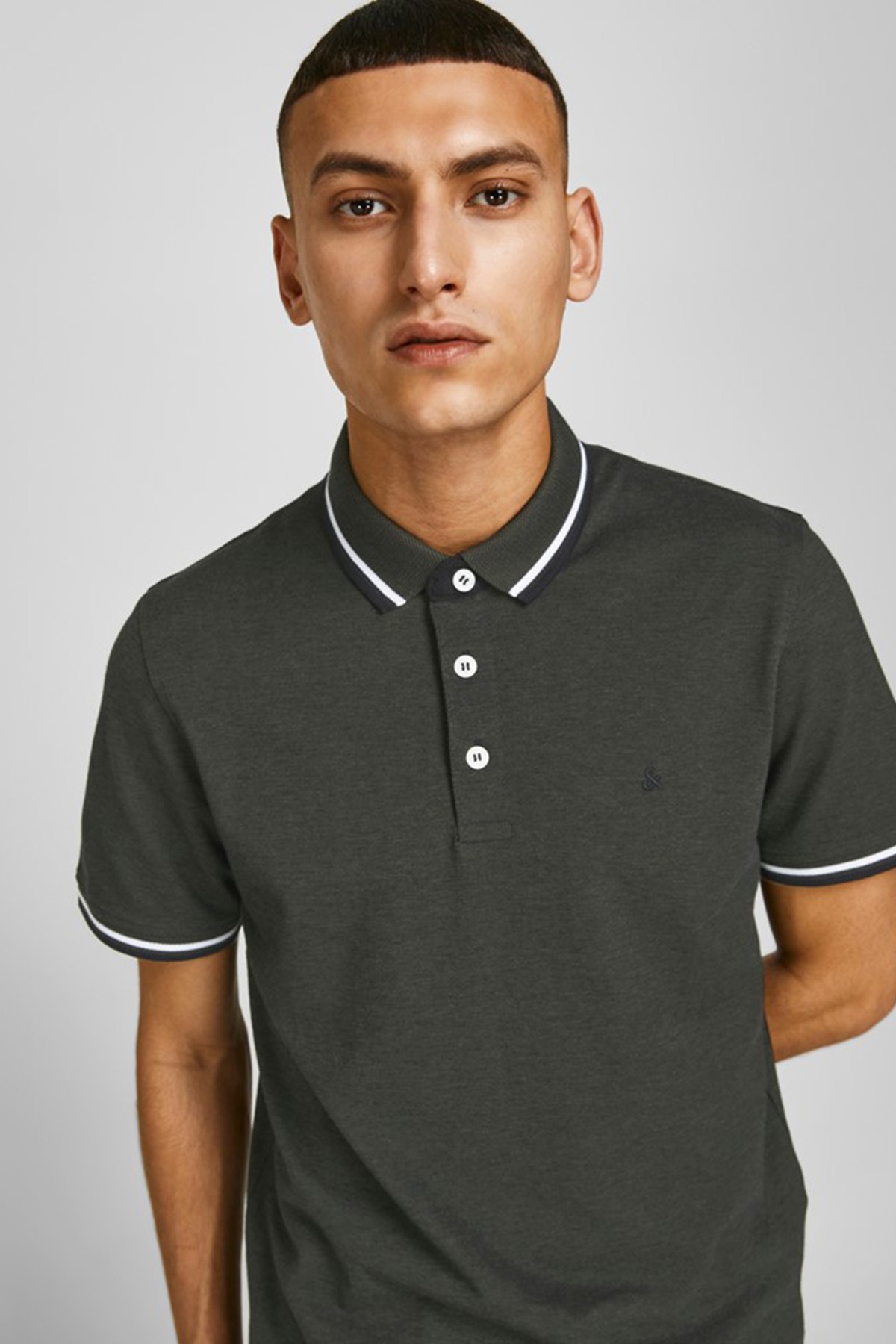 Jack & Jones JJEPAULOS POLO SS 12136668 Erkek Polo Yaka T-Shirt - Forest Night