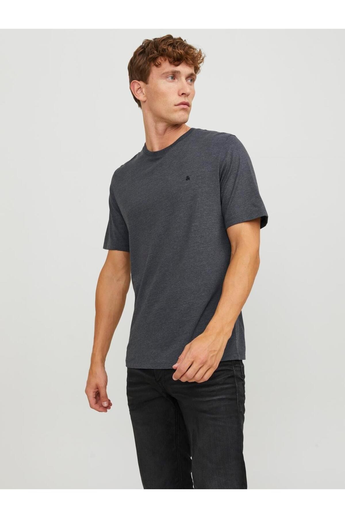 Jack & Jones JJEPaulos Erkek Tişört 12245087 - koyu gri