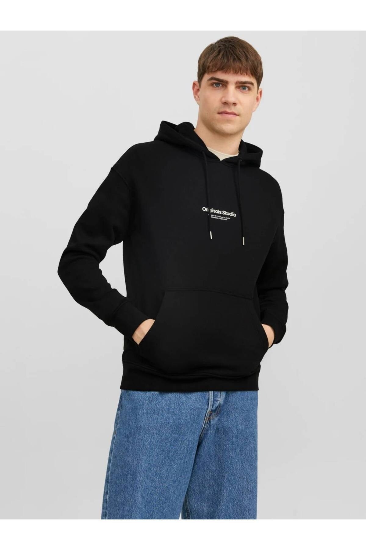 Jack & Jones Jorvesterbro Sweat Hood Noos Erkek Sweatshirt 12241687 - Black