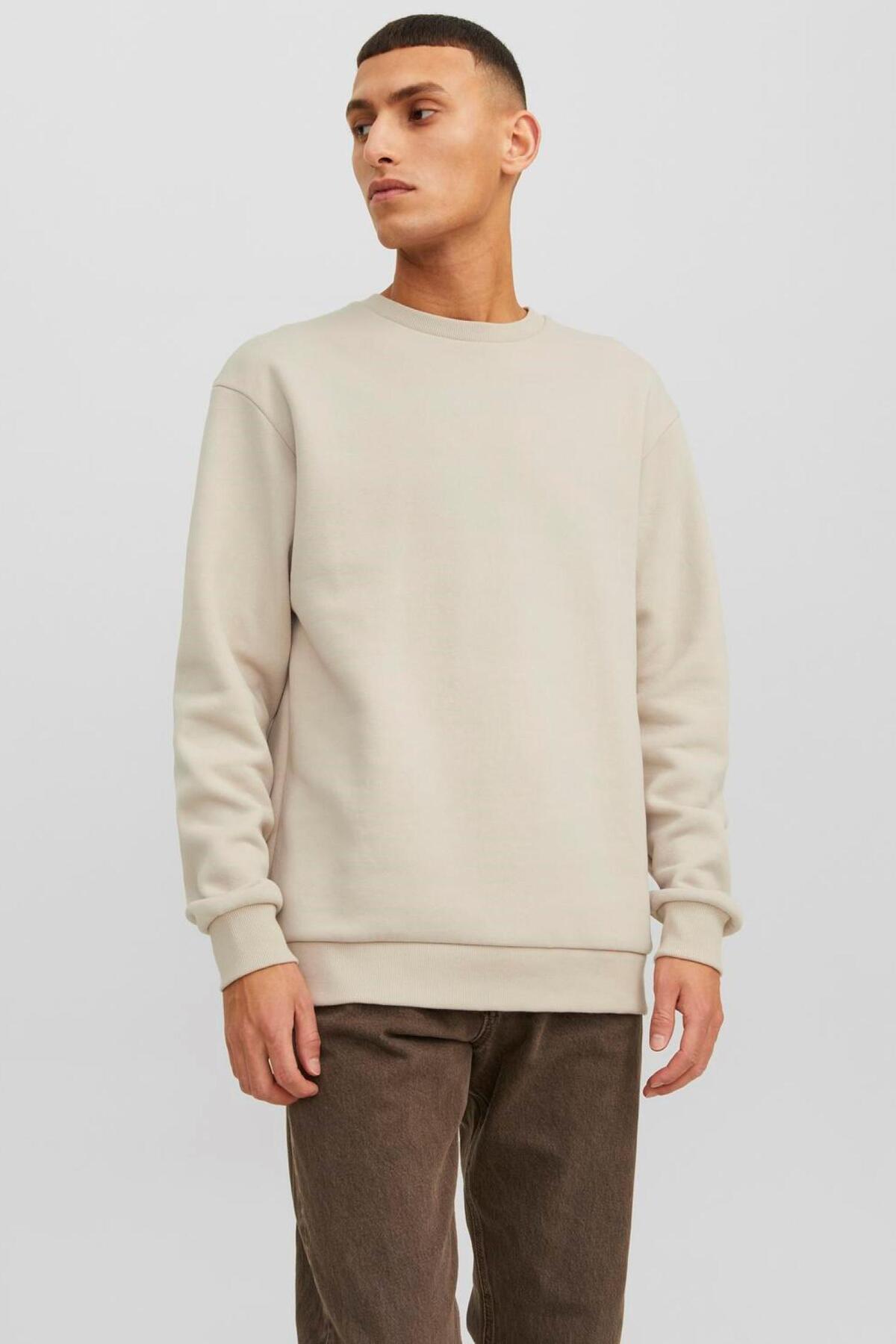 Jack & Jones Jjebradley Sweat Crew Noos Erkek Sweatshirt 12249341 - Moonbeam