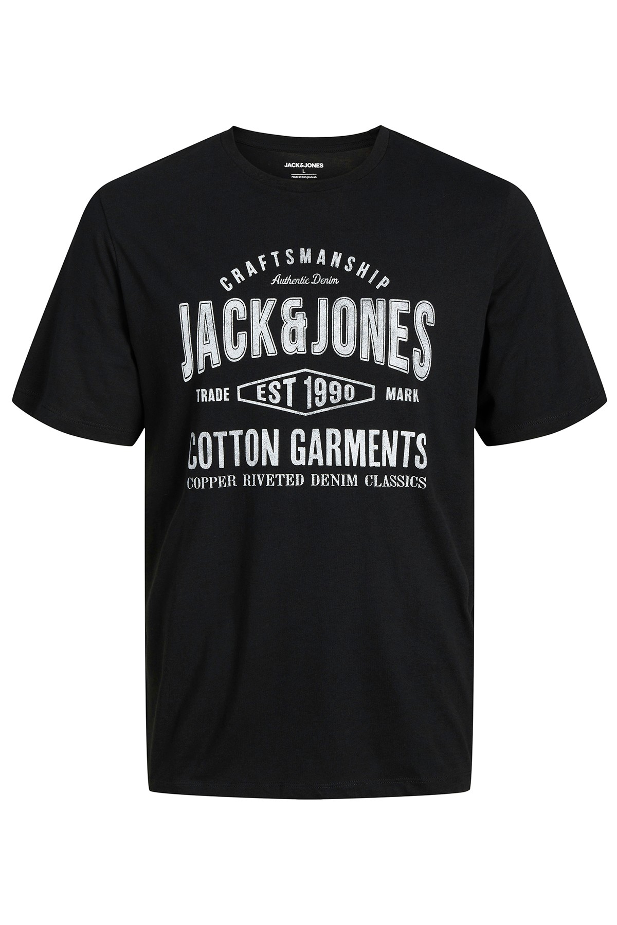 Jack & Jones Jjjeans Tee Erkek T-Shirt 12256779 - Black