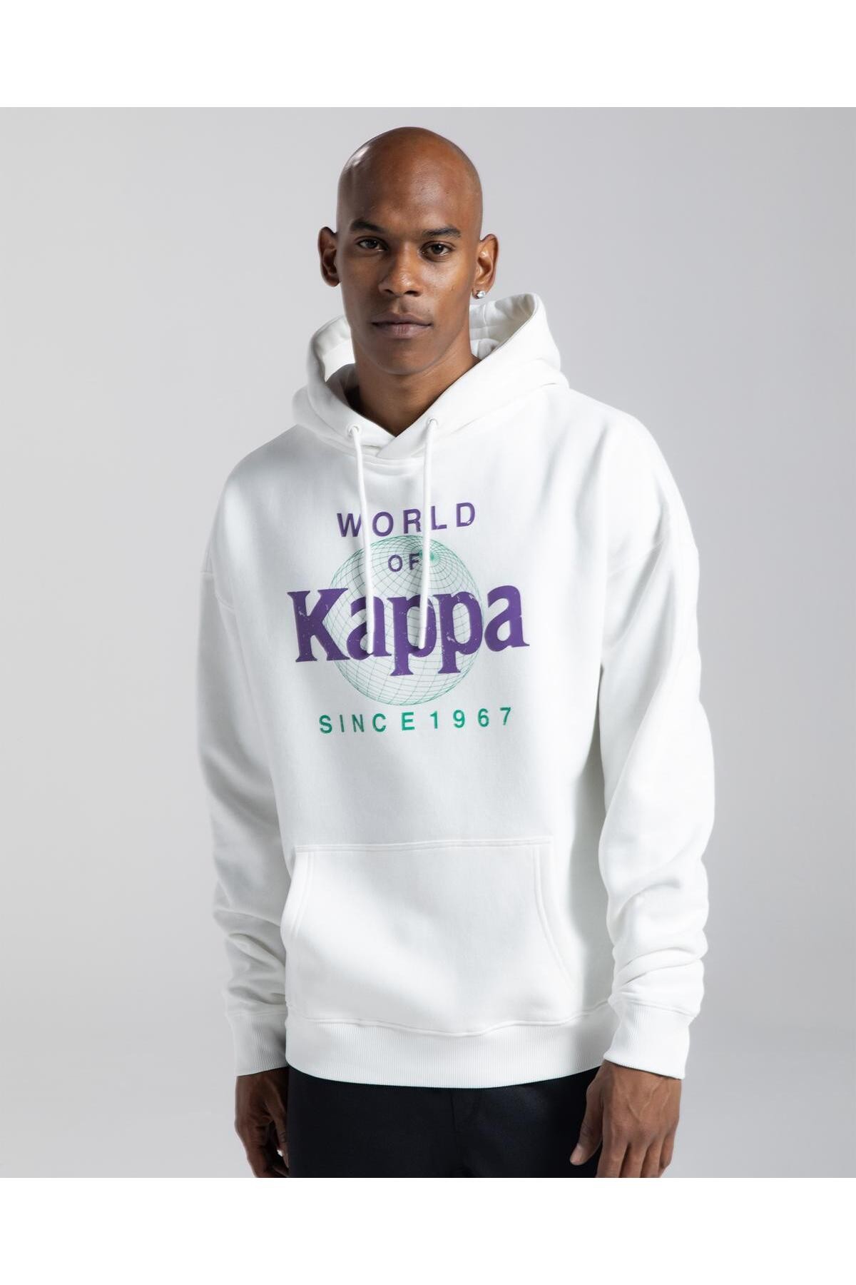 Kappa Authentic Ageo Erkek Beyaz Sweatshirt