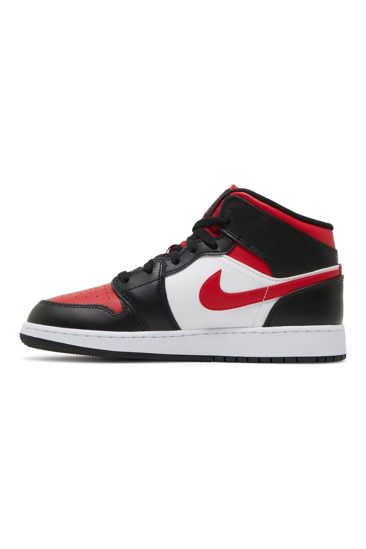 Nike Air Jordan 1 Mid Black Fire Red Sneaker 554725-079