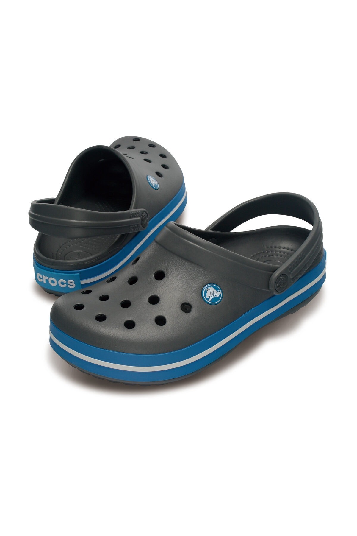 Crocs Koyu Gri Unisex Crocband Kenarı Mavi 11016