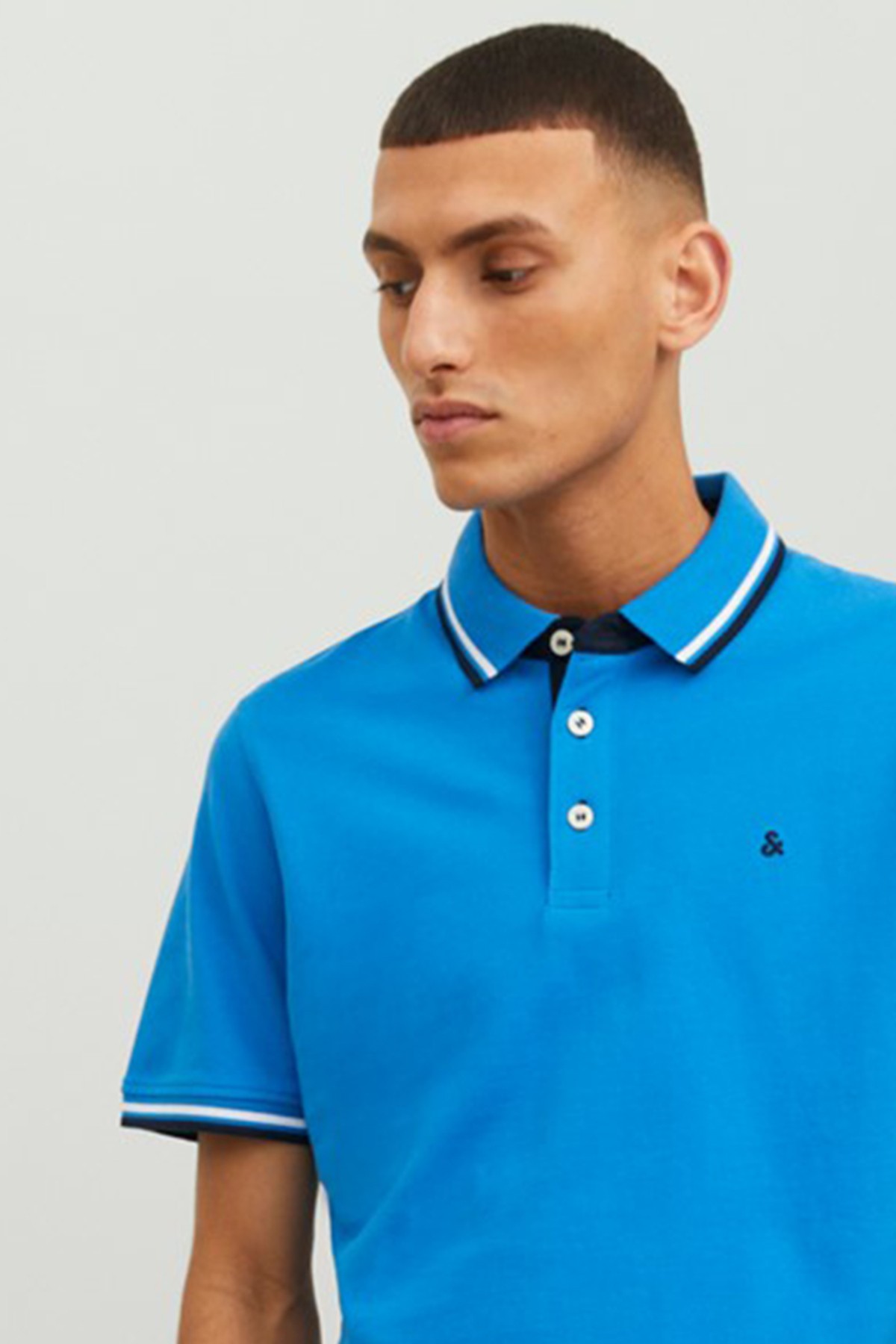 Jack & Jones JJEPAULOS POLO SS 12136668 Erkek Polo Yaka T-Shirt - French Blue