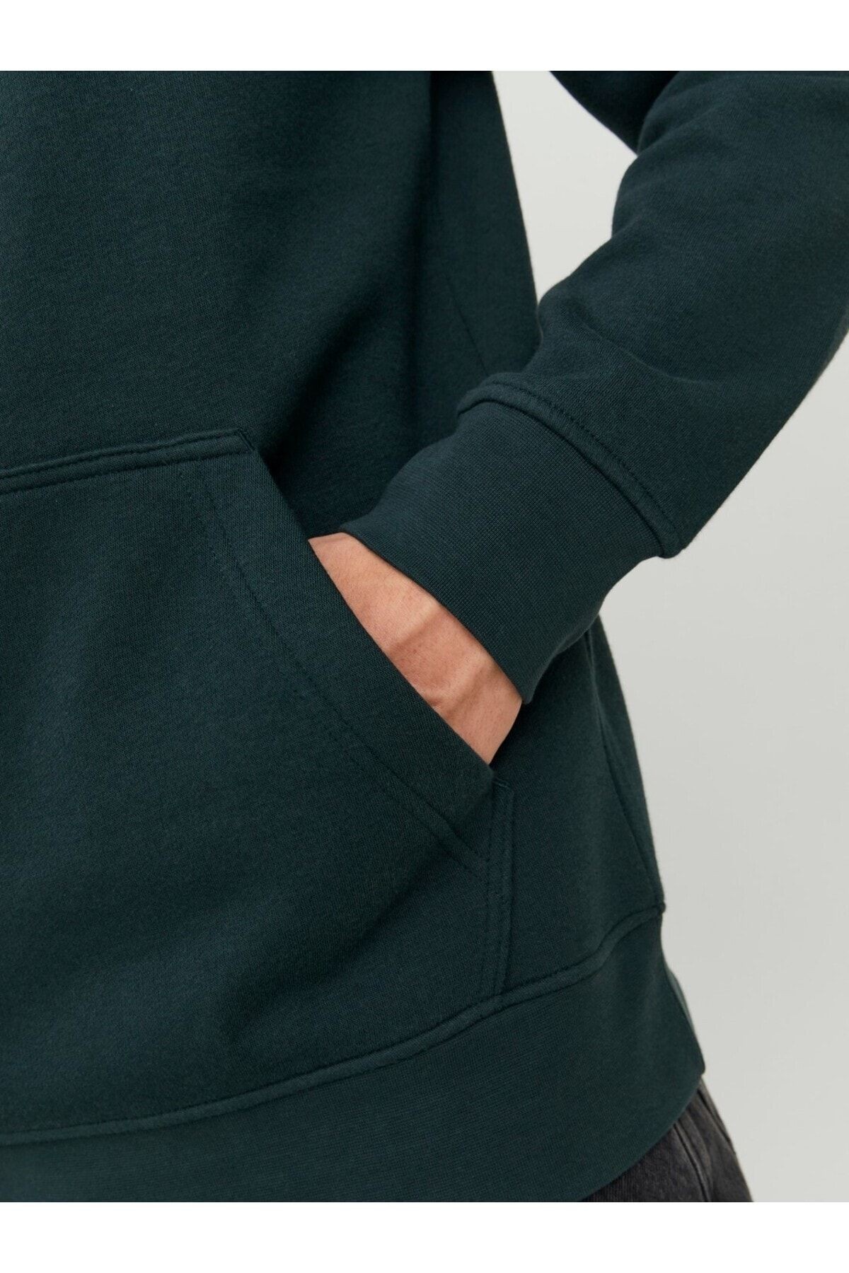 JACK JONES Erkek Kapüşonlu Önden Cepli Sweatshirt 12241687
