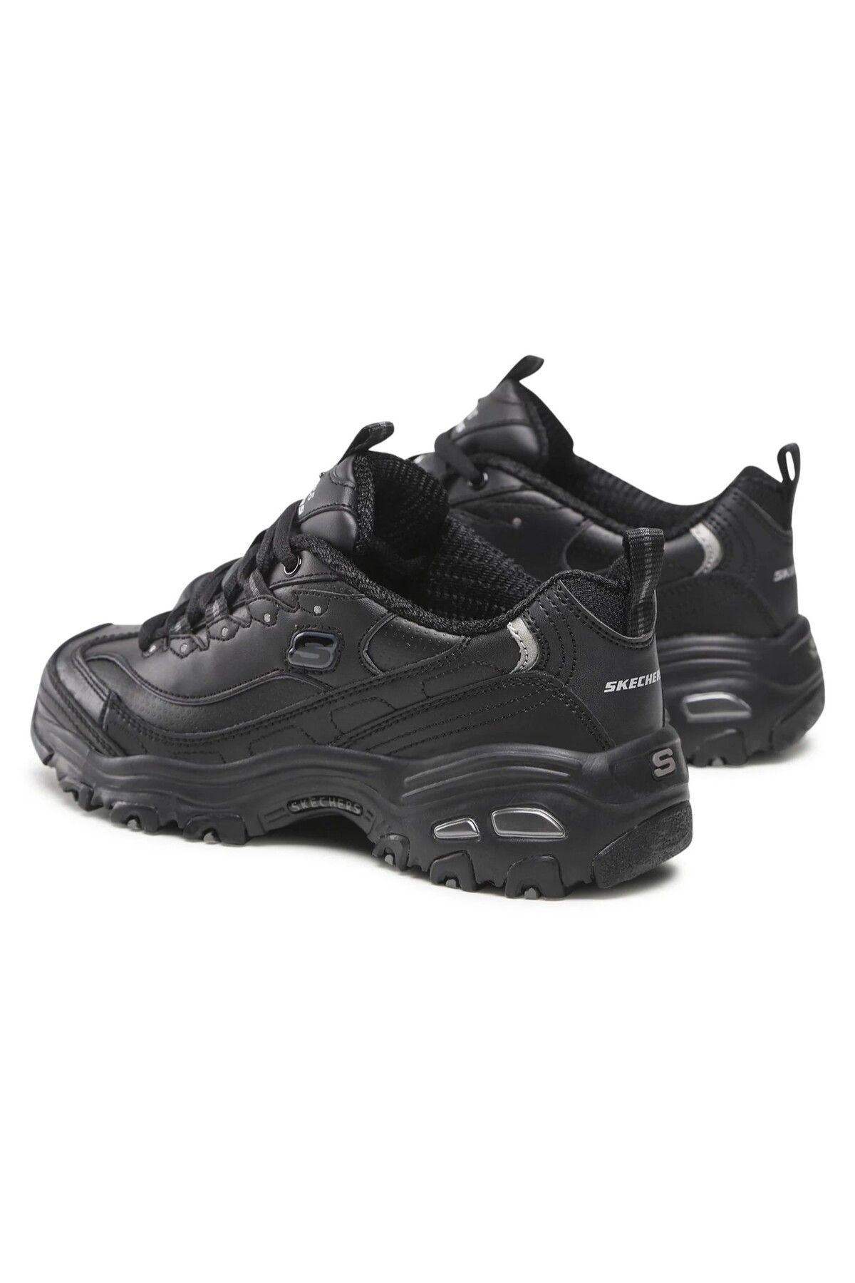 Skechers Kadın Siyah Deri D'Lites-Fresh Start Memory Foam Sneaker 11931-BBK
