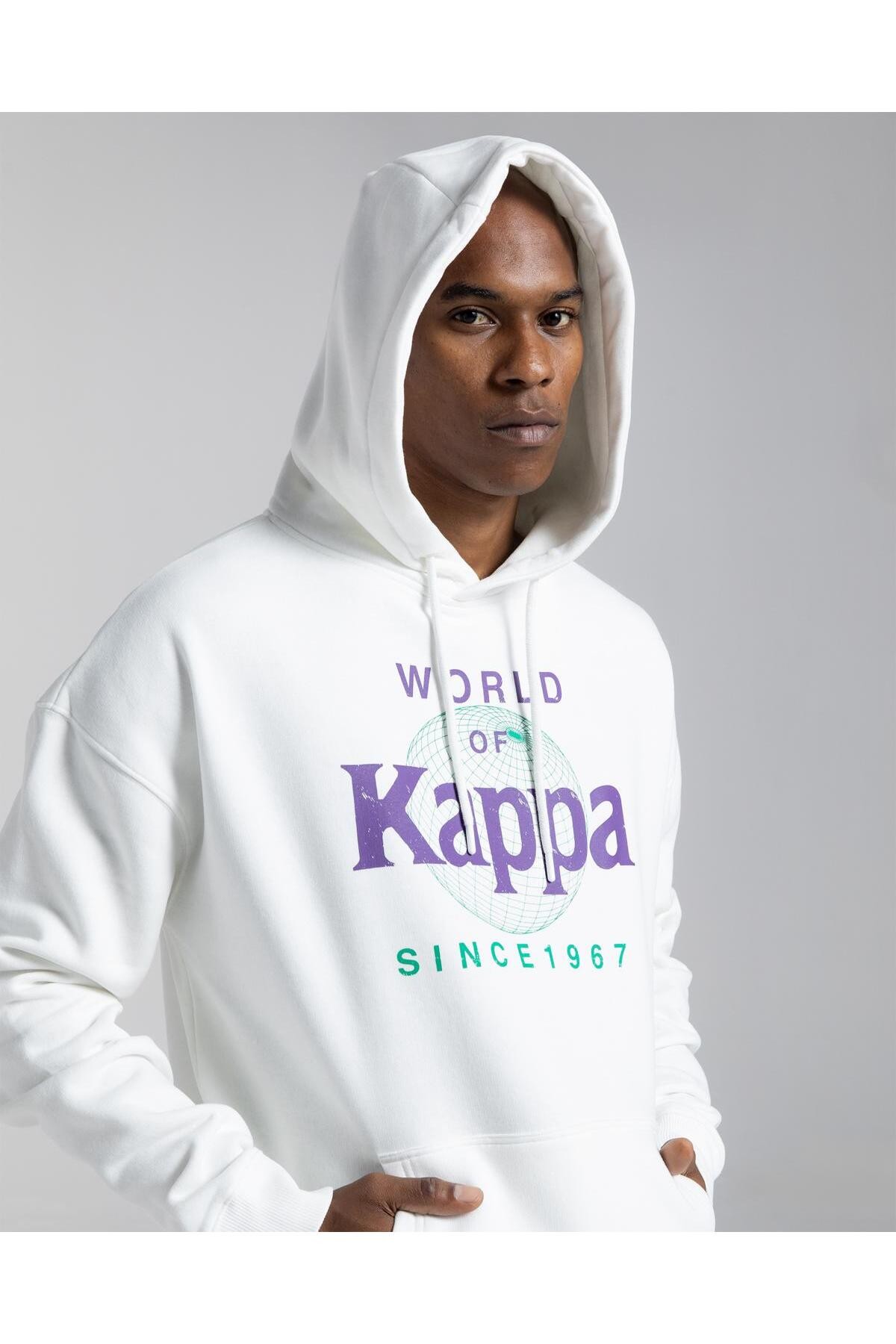 Kappa Authentic Ageo Erkek Beyaz Sweatshirt