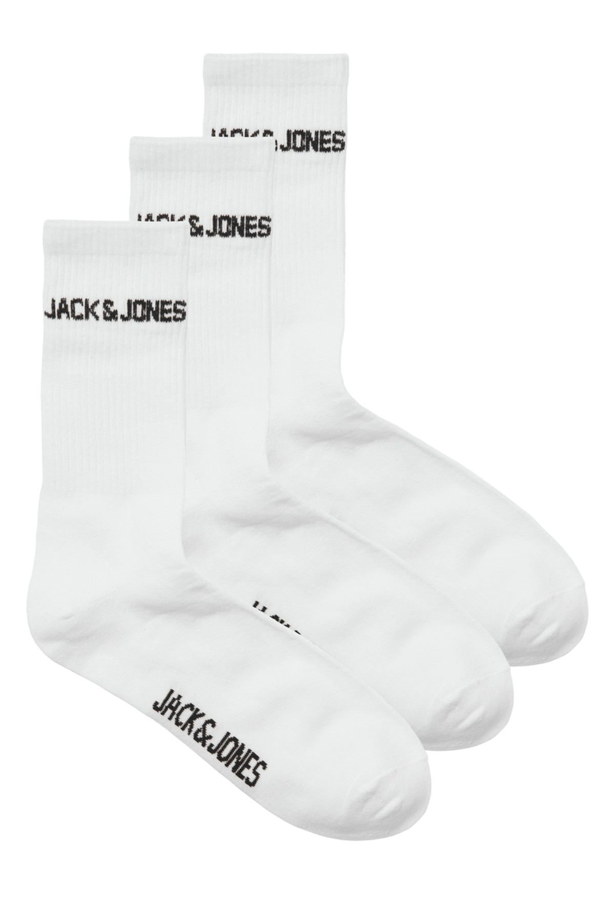 Jack & Jones Jacmelvin Erkek 3'lü Paket Çorap 12260083 - Beyaz