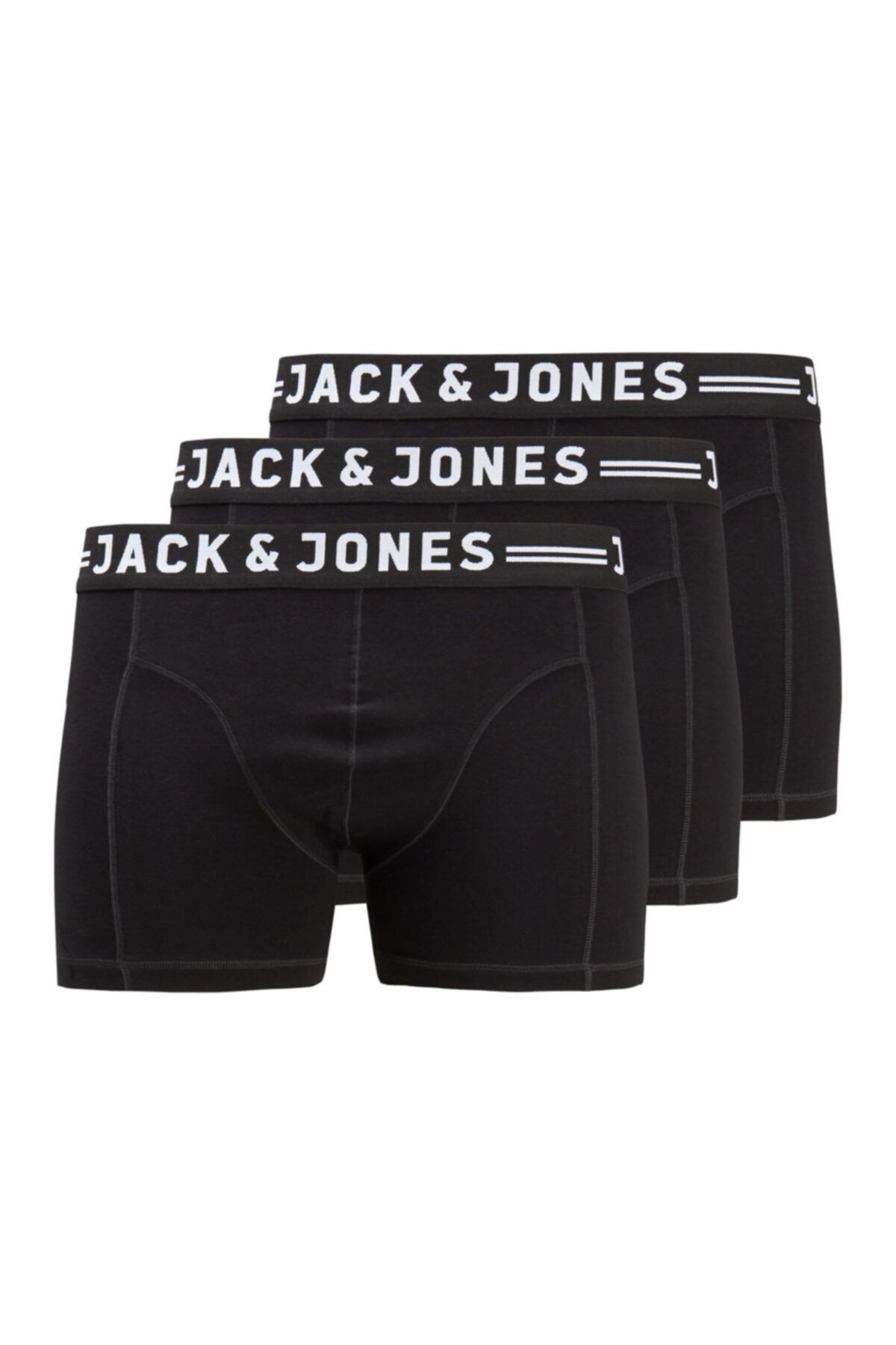 Jack & Jones Sense Büyük Beden Erkek Siyah 3'lü Boxer 12147591