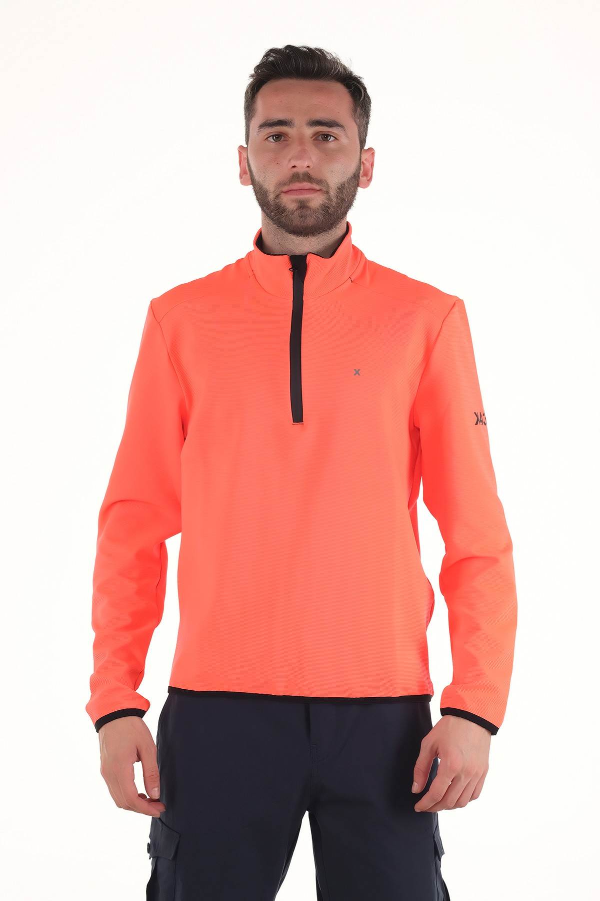 Exuma Outdoor Erkek Sweatshirt Yarım Yaka 2345545 - Fosforlu Oranj