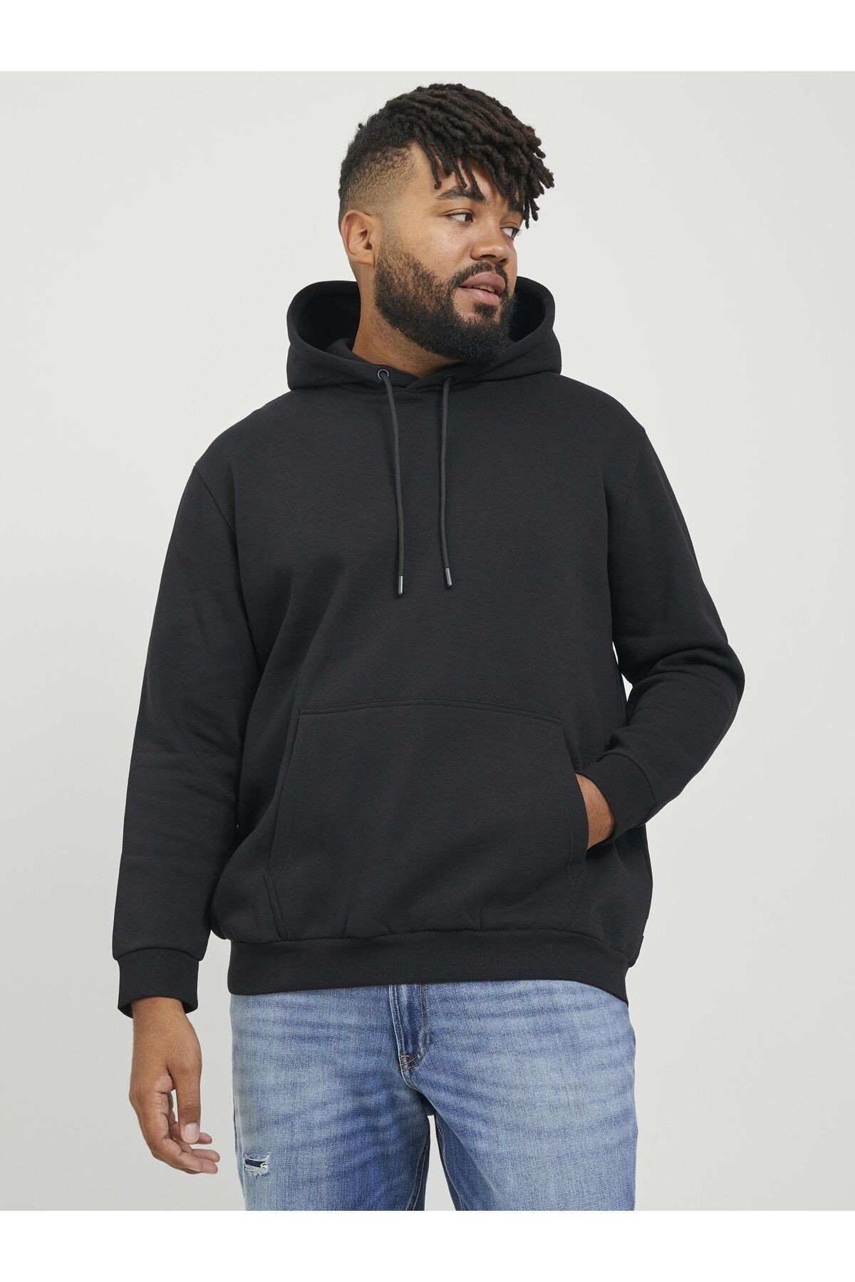 Jack & Jones Breadly Plus Erkek Kapşonlu Sweatshirt 12250595