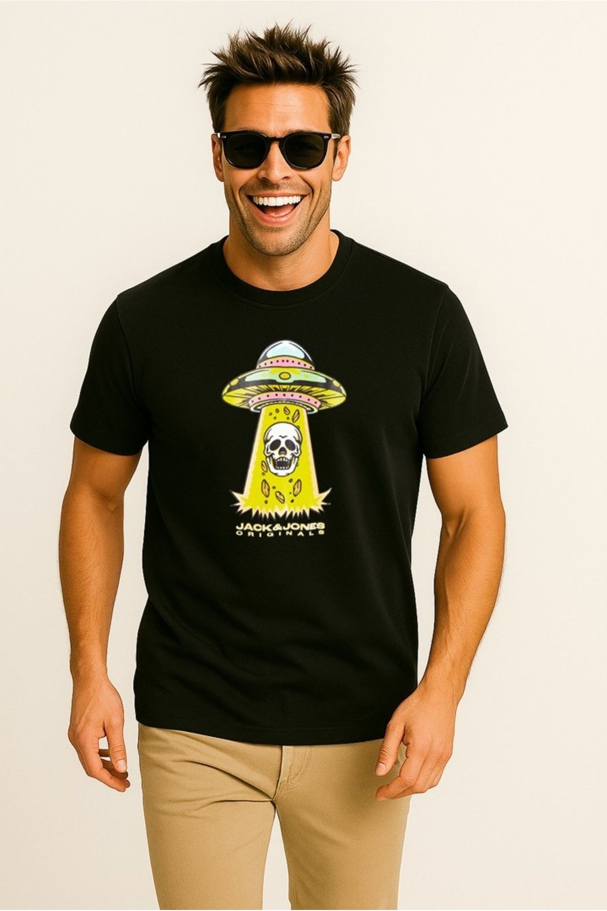 Jack & Jones Joranatomy Skull Tee Ss Crew Neck Sn Erkek T-shirt 12272966