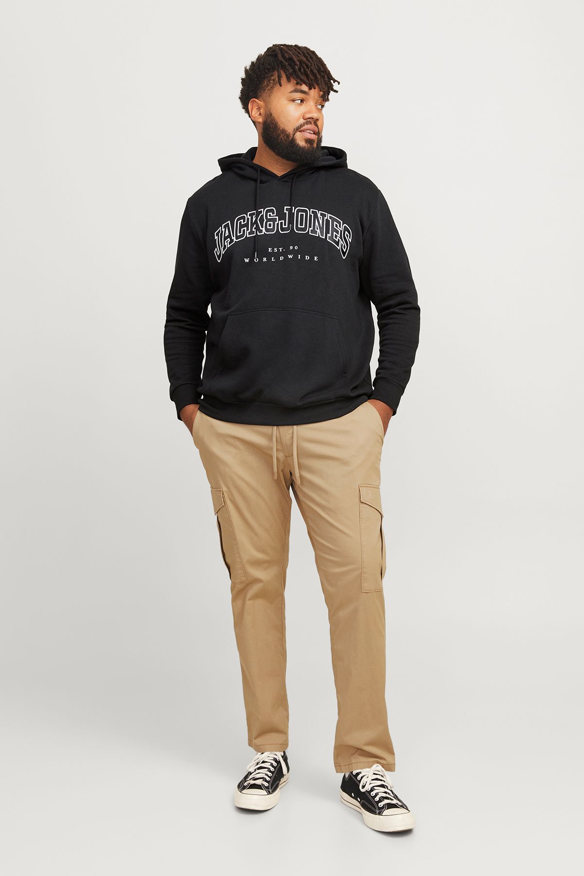 Jack & Jones JJECALEB Erkek Büyük Beden Sweatshirt 12258867