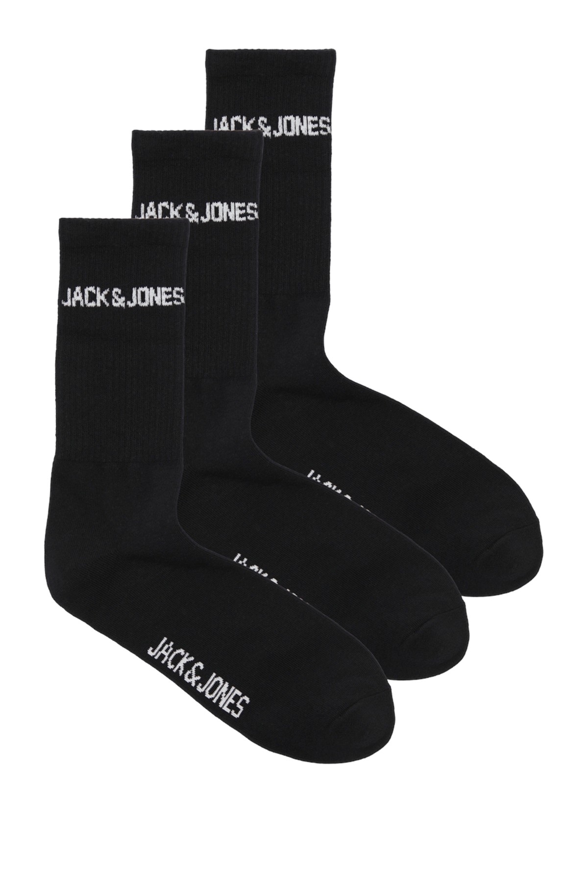 Jack & Jones Jacmelvin Erkek 3'lü Paket Çorap 12260083 - Siyah