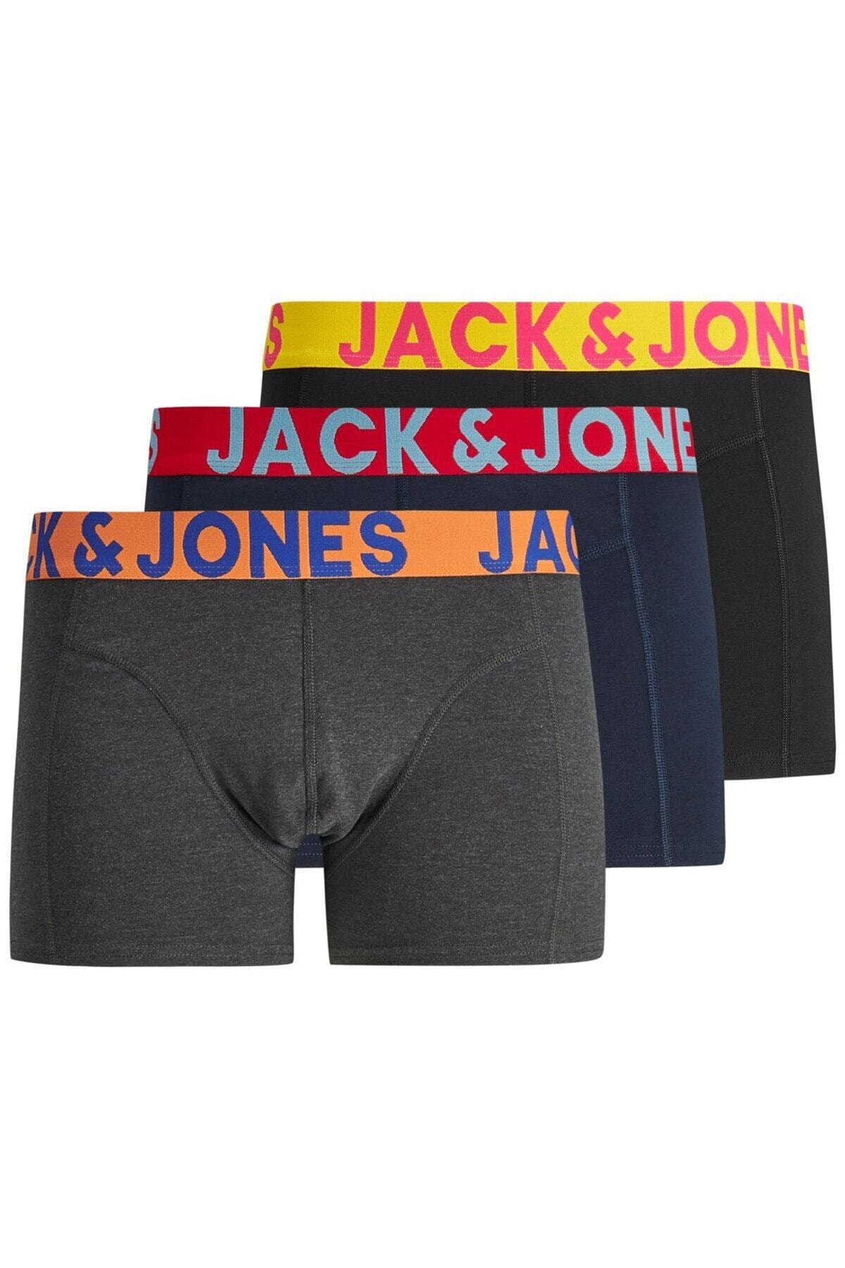 Jack & Jones Jaccrazy Solid Trunks 3 Pack Noos Erkek Boxer 12151349