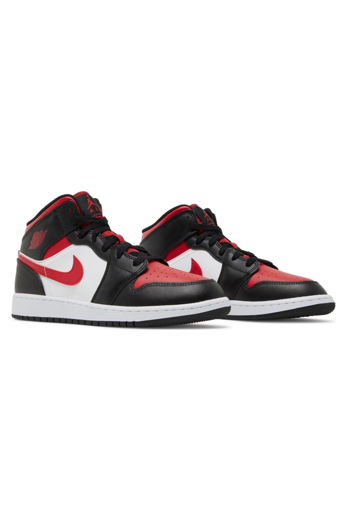 Nike Air Jordan 1 Mid Black Fire Red Sneaker 554725-079
