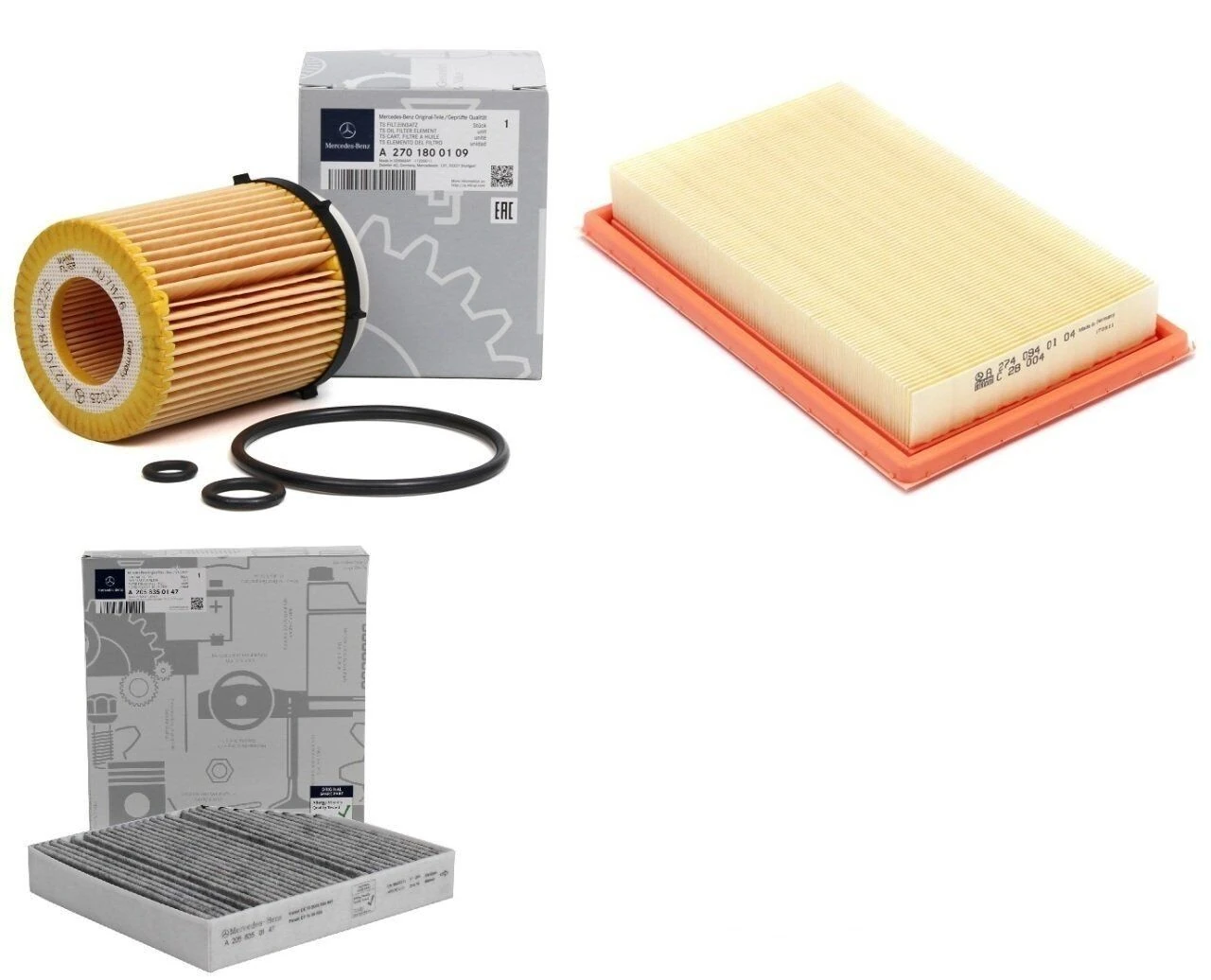 Mercedes W213 Kasa E180 Periyodik Bakım Filtre Seti Orijinal