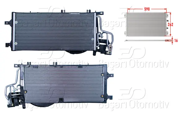 WISCO 2143109-00 | Klima Radyatörü 590X262x16 Opel Corsa C Combo C