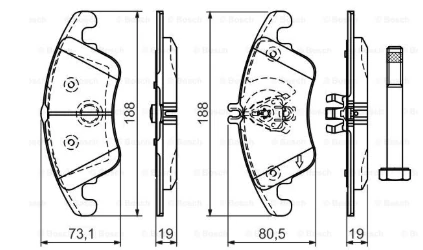 Mercedes W212 E250 Cdi Ön Ve Arka Fren Balata Seti Bosch Marka