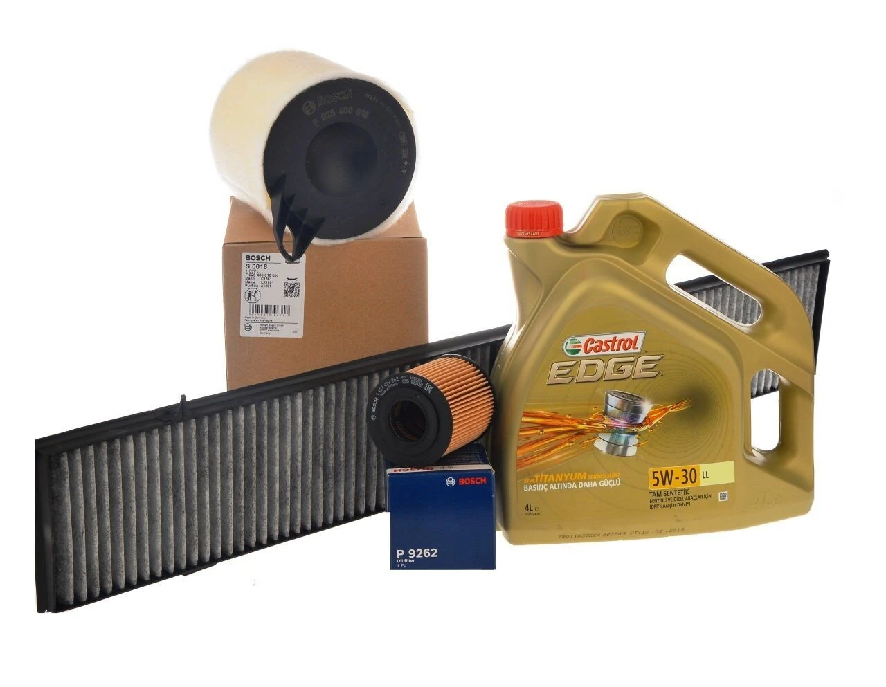 Bmw E87 Kasa 120i Periyodik Bakım Filtre Seti Bosch Marka Castrol 5W30 Yağ