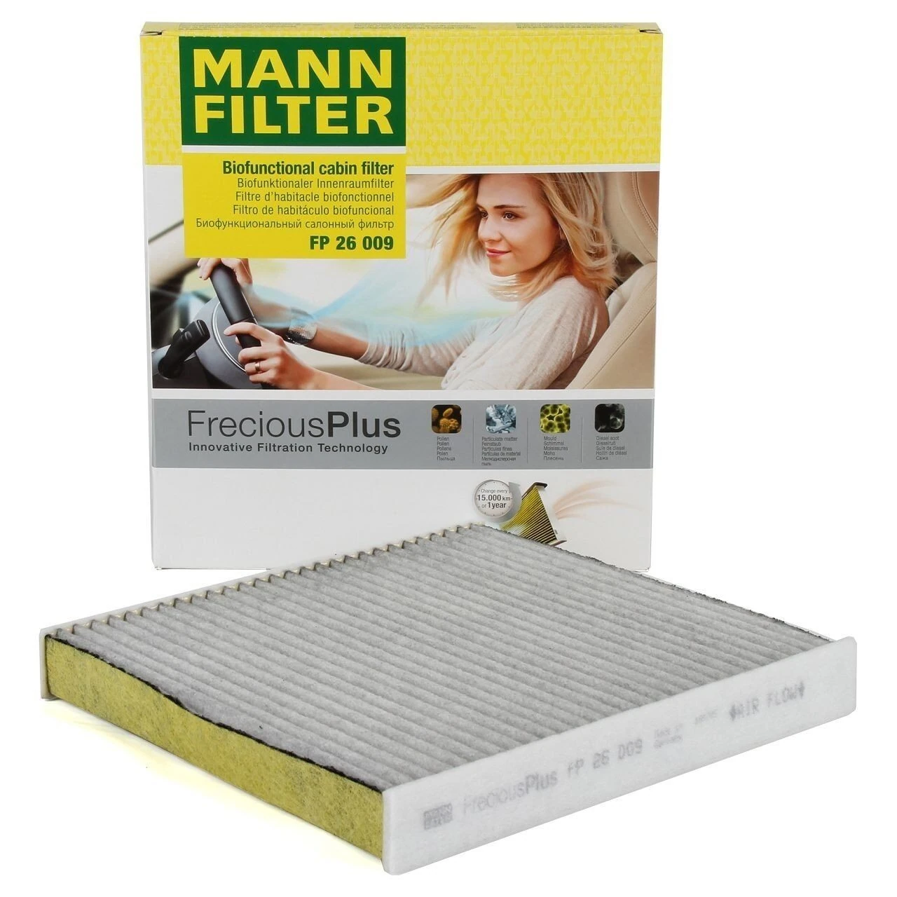 MANN FP26009 | Skoda Octavia 2013 Model Sonrası Antibakteriyel Karbonlu Polen Filtresi