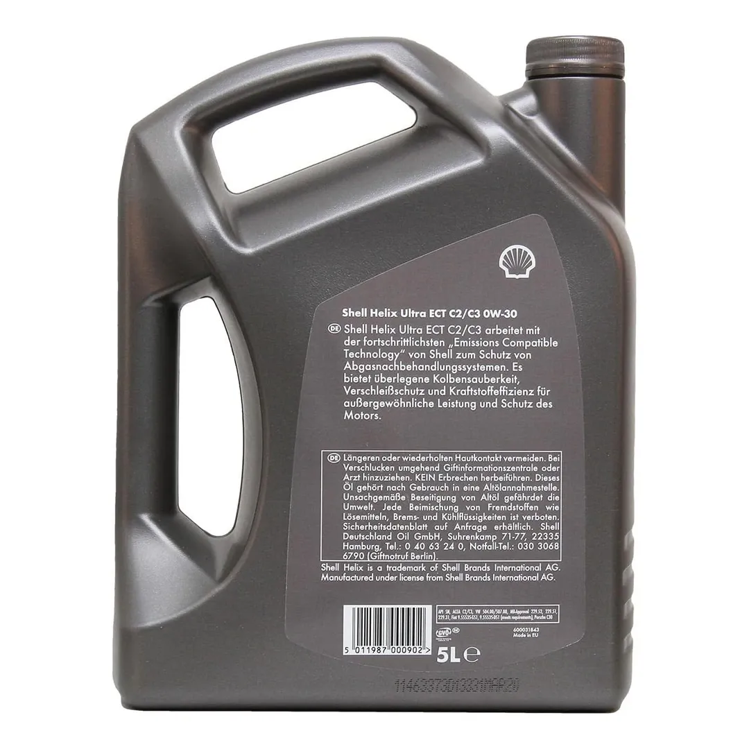 Shell Helix Ultra Ect C2/C3 0W-30 5 Lt Motor Yağı