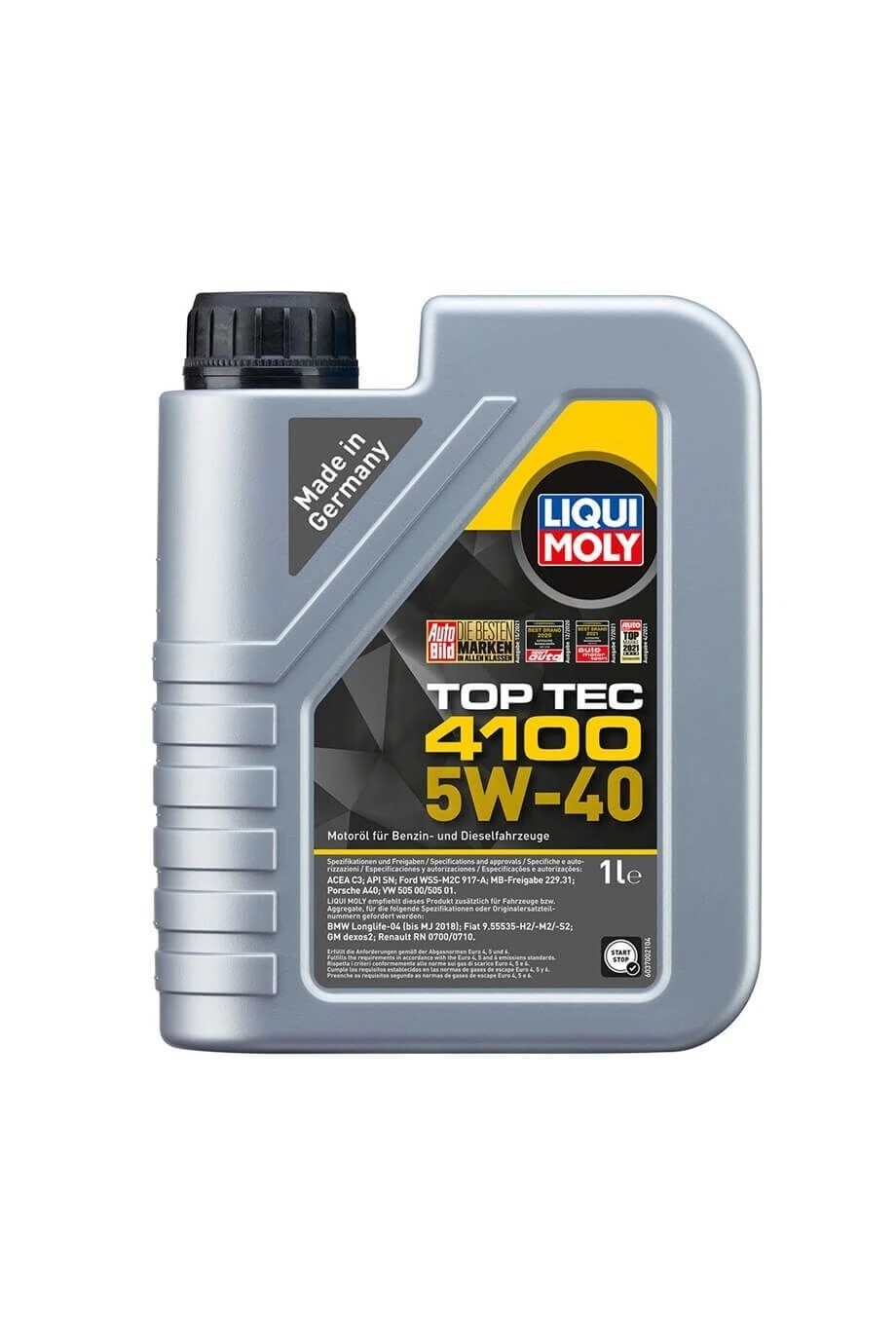 Liqui Moly 5W40 Motor Yağı Top Tec 4100 Tam Sentetik 1 Lt (9510)