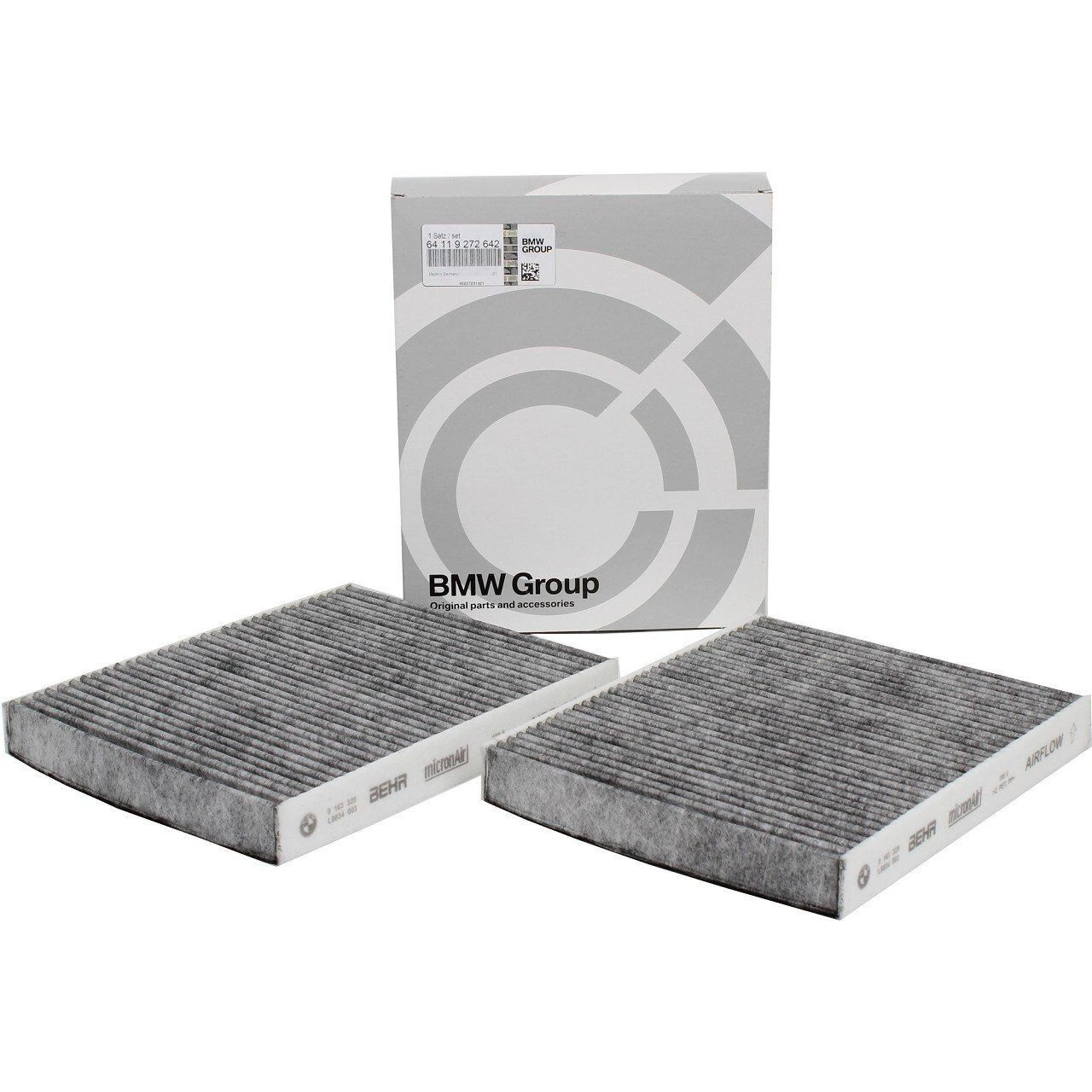 BMW 64119272642 | 5 Seri F10 Kasa Aktif Karbonlu Polen Filtresi Çiftli Orijinal