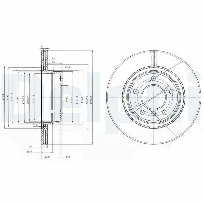 DELPHI BG3901C | Disk Arka 04-1-Seri-3-Seri (E81-E87-F20-F21-F30-F80-E90-E91) Kaplamalı | 1 Adet