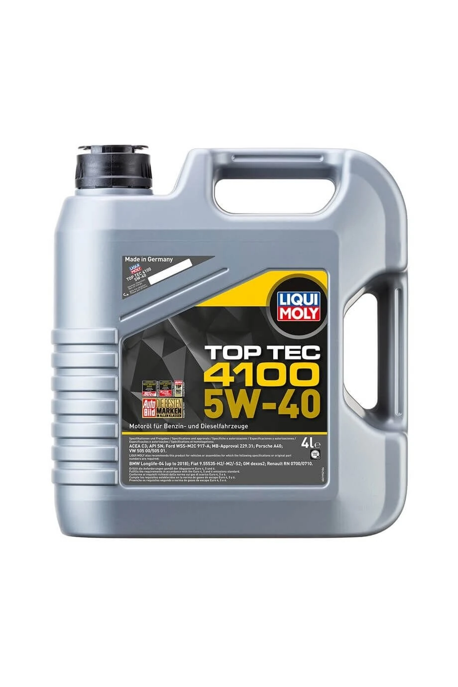 Liqui Moly 5W40 Motor Yağı Top Tec 4100 Tam Sentetik 4 Lt (2195)