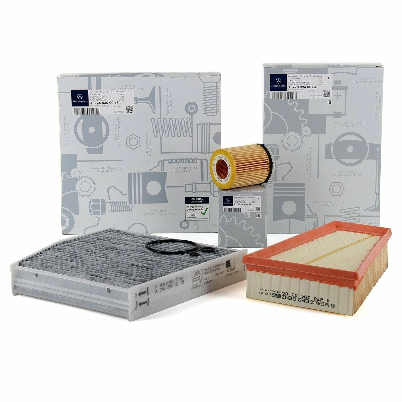 Mercedes W176 Kasa A180-A200 Periyodik Bakım Filtre Seti Orijinal