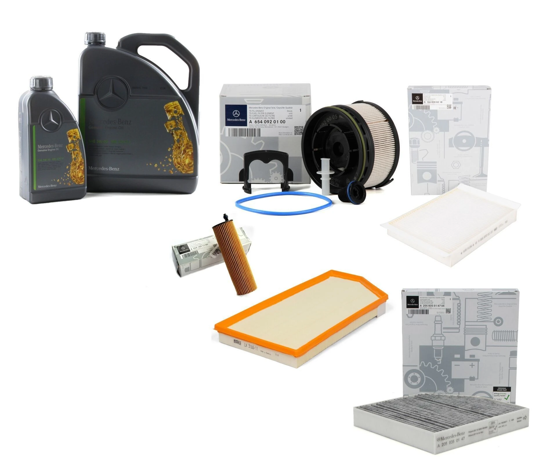 Mercedes W206 Kasa C200 d Periyodik Bakım Filtre Seti Orijinal