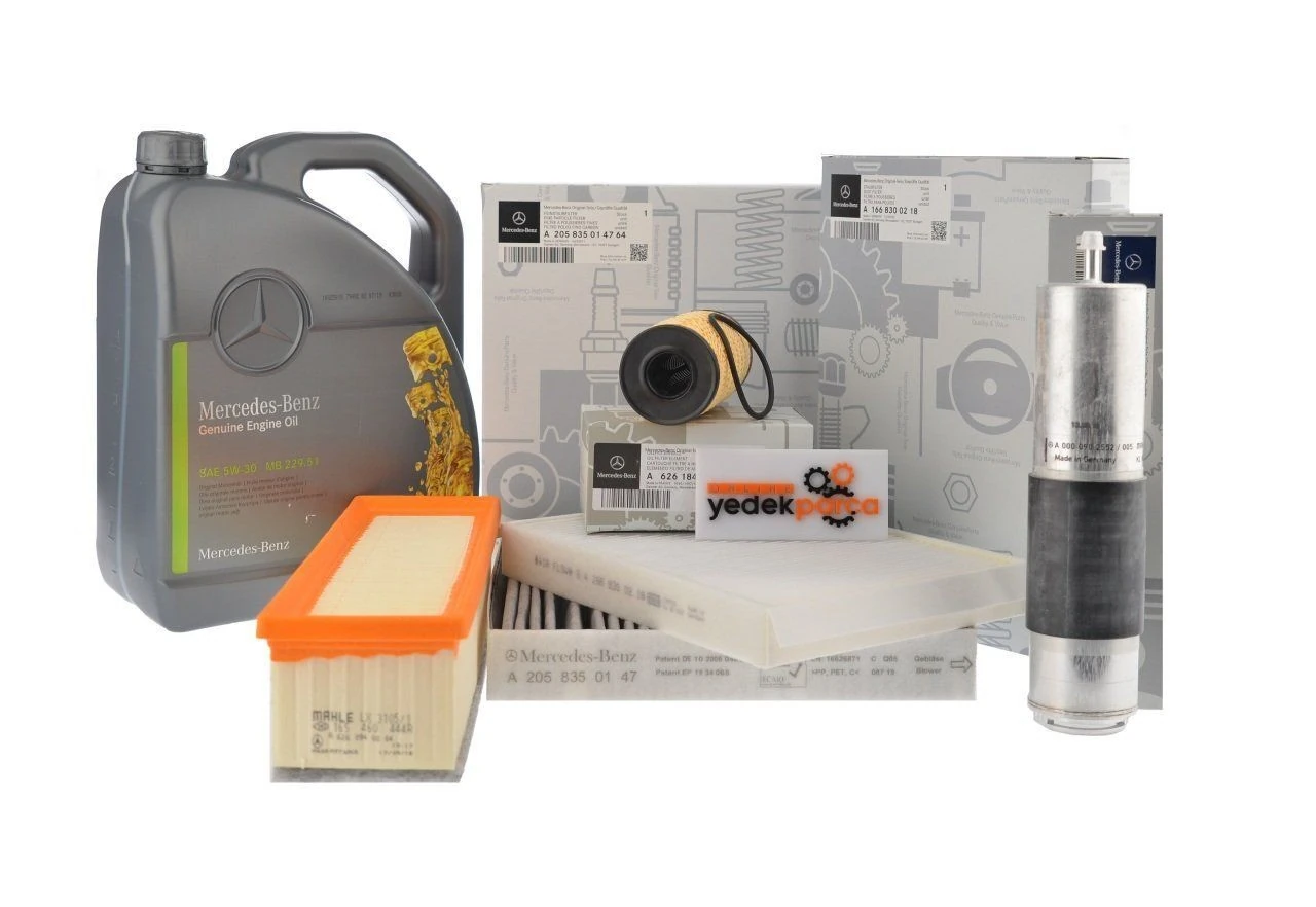 Mercedes W205 Kasa C180d Periyodik Bakım Filtre Seti Orijinal