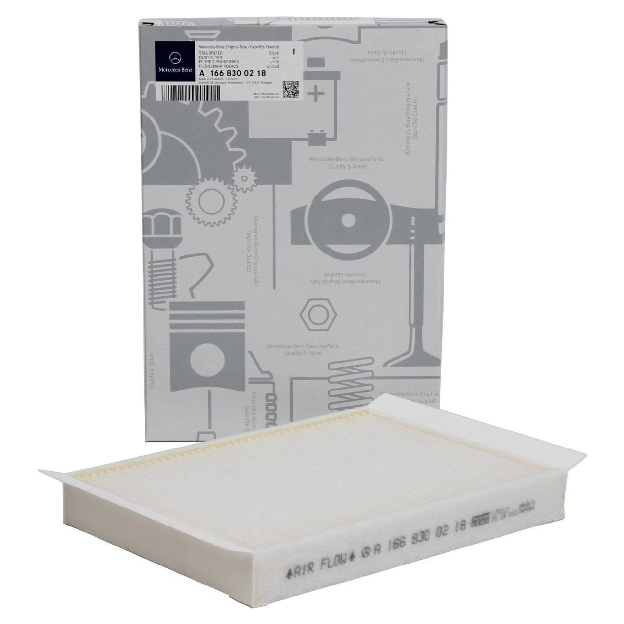 MERCEDES-BENZ A1668300218 | W205 Kasa Dış Polen Filtresi (Karbonsuz) Orijinal
